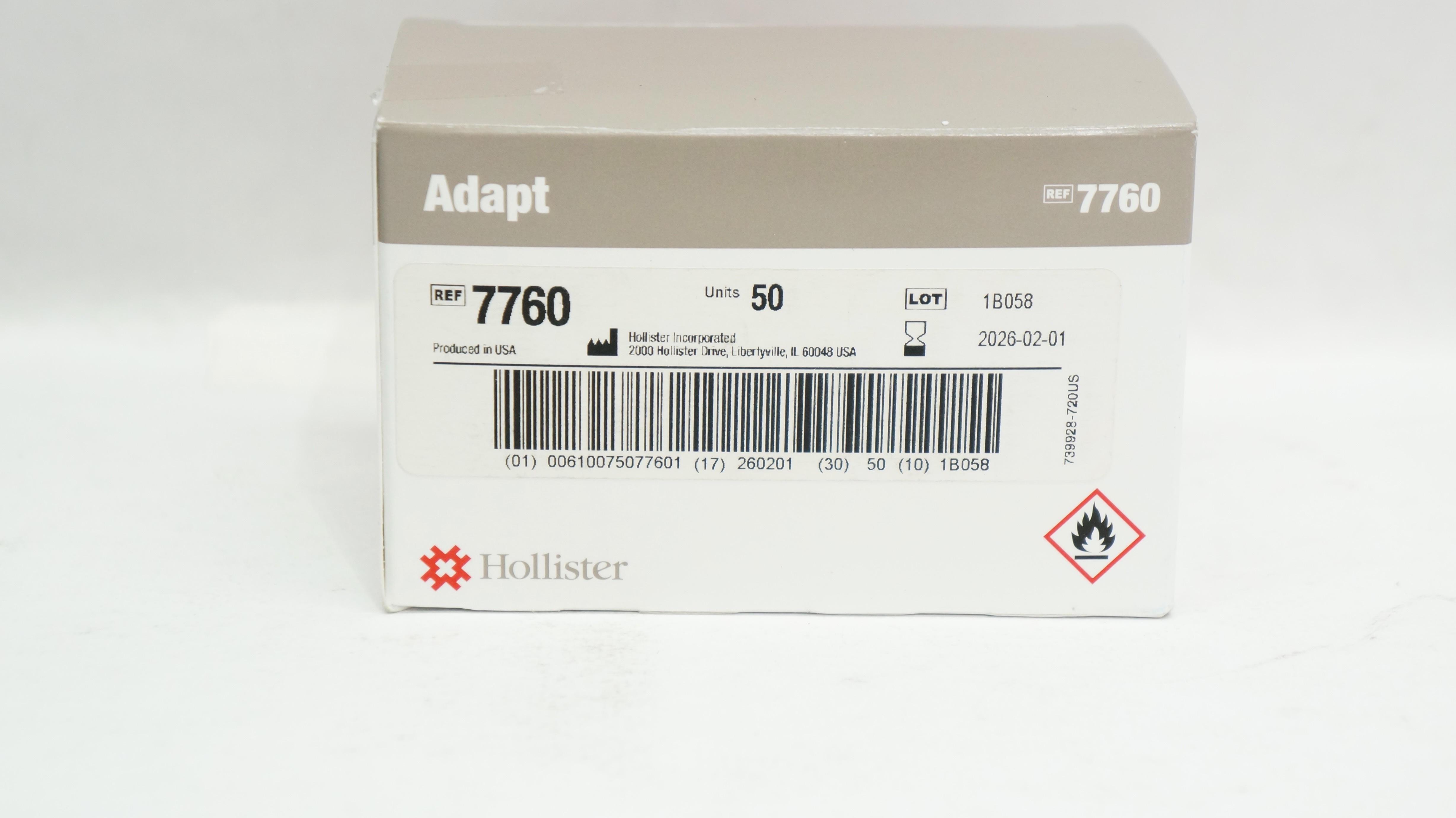 Hollister 7760 Adapt Universal Remover Wipes No Sting - Box of 50