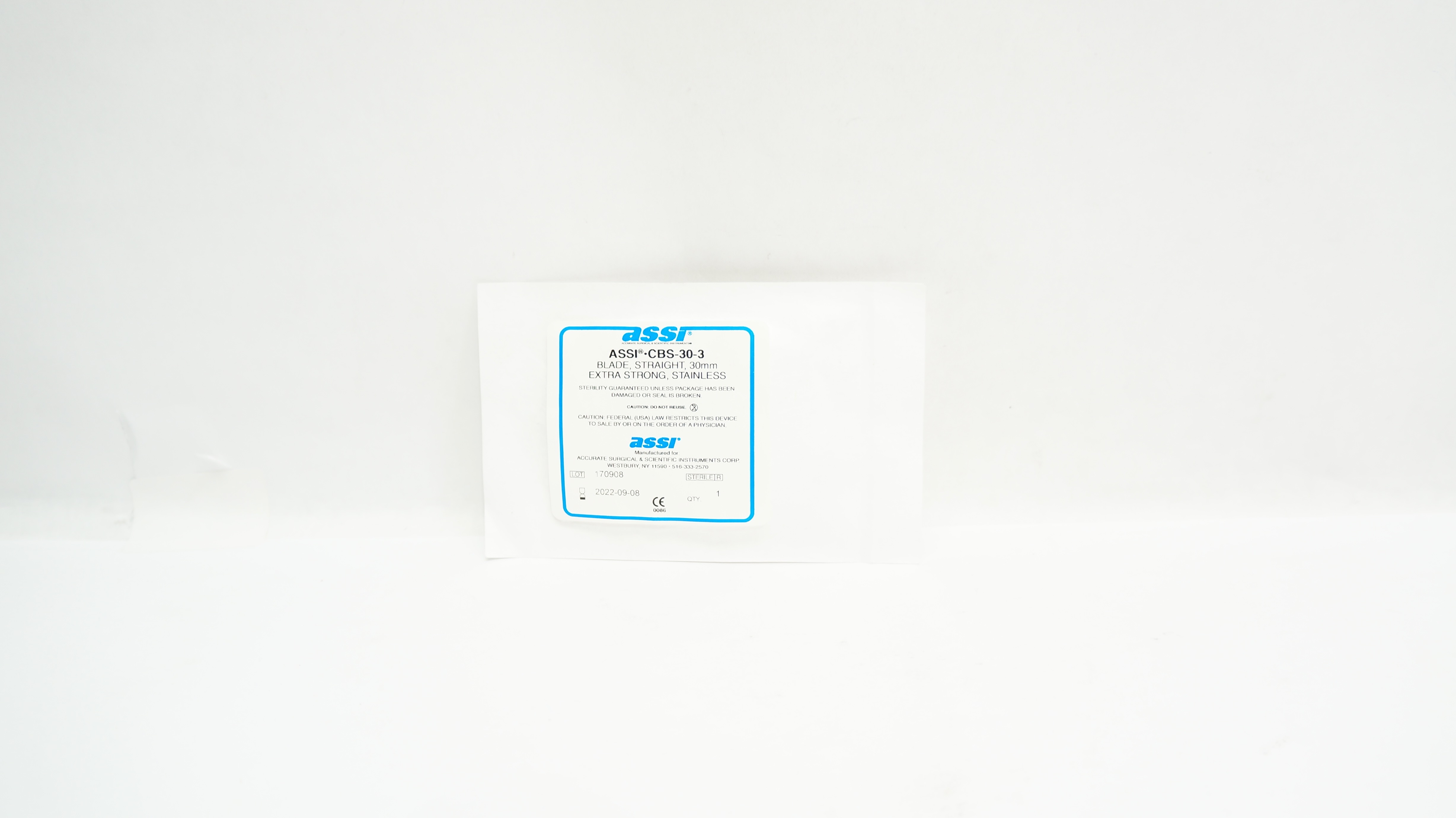 ASSI CBS-30-3 Blade, Straight, Extra Strong 30mm (x)