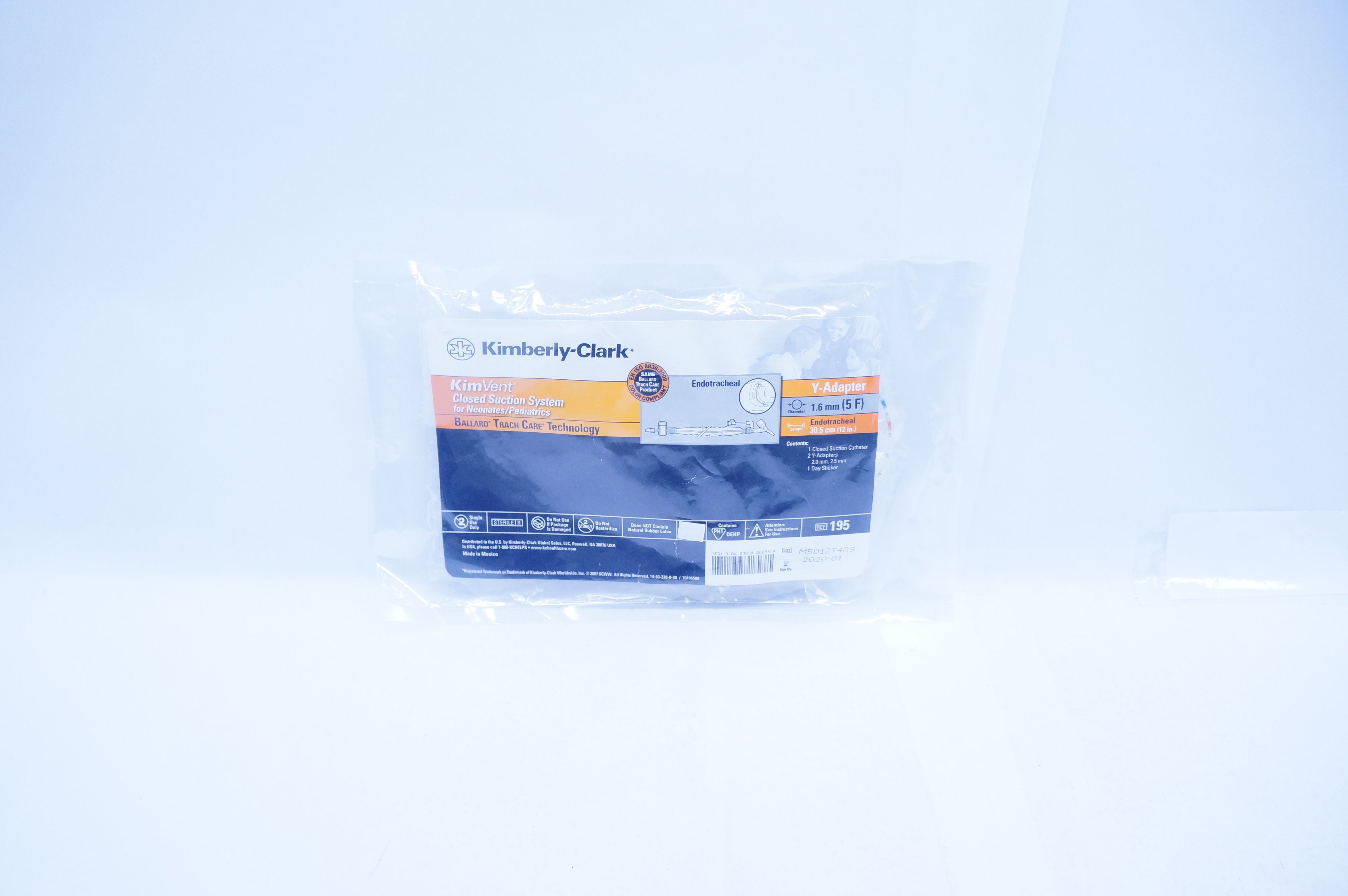 Kimberly-Clark 195 Closed Suction System for Neonates/Pediatrics Y-Adapter 5F(x)