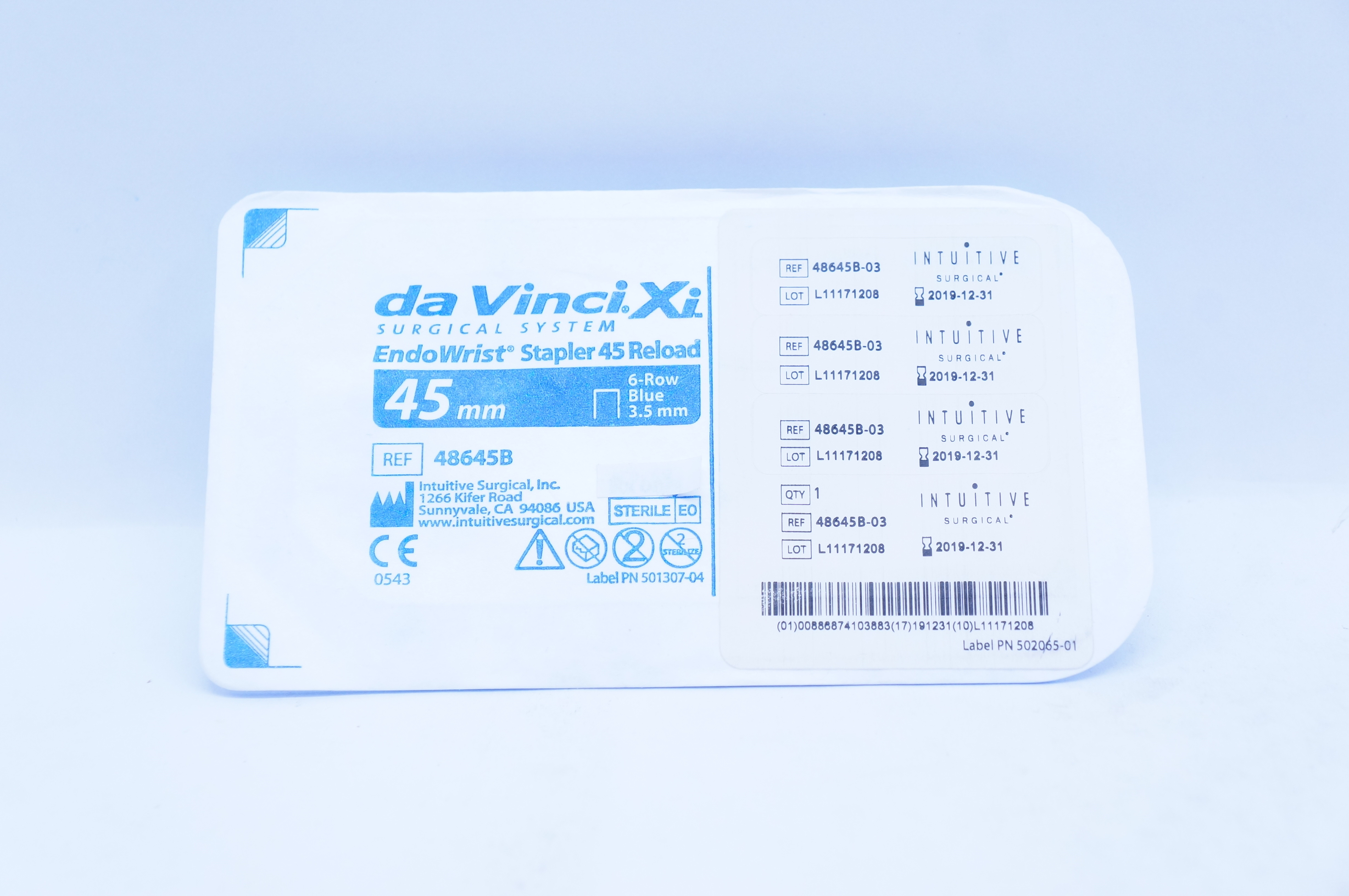 Intuitive 48645B-03 da Vinci Xi EndoWrist Stapler 45 Reload 45 x 3.5mm 6-Row (x)