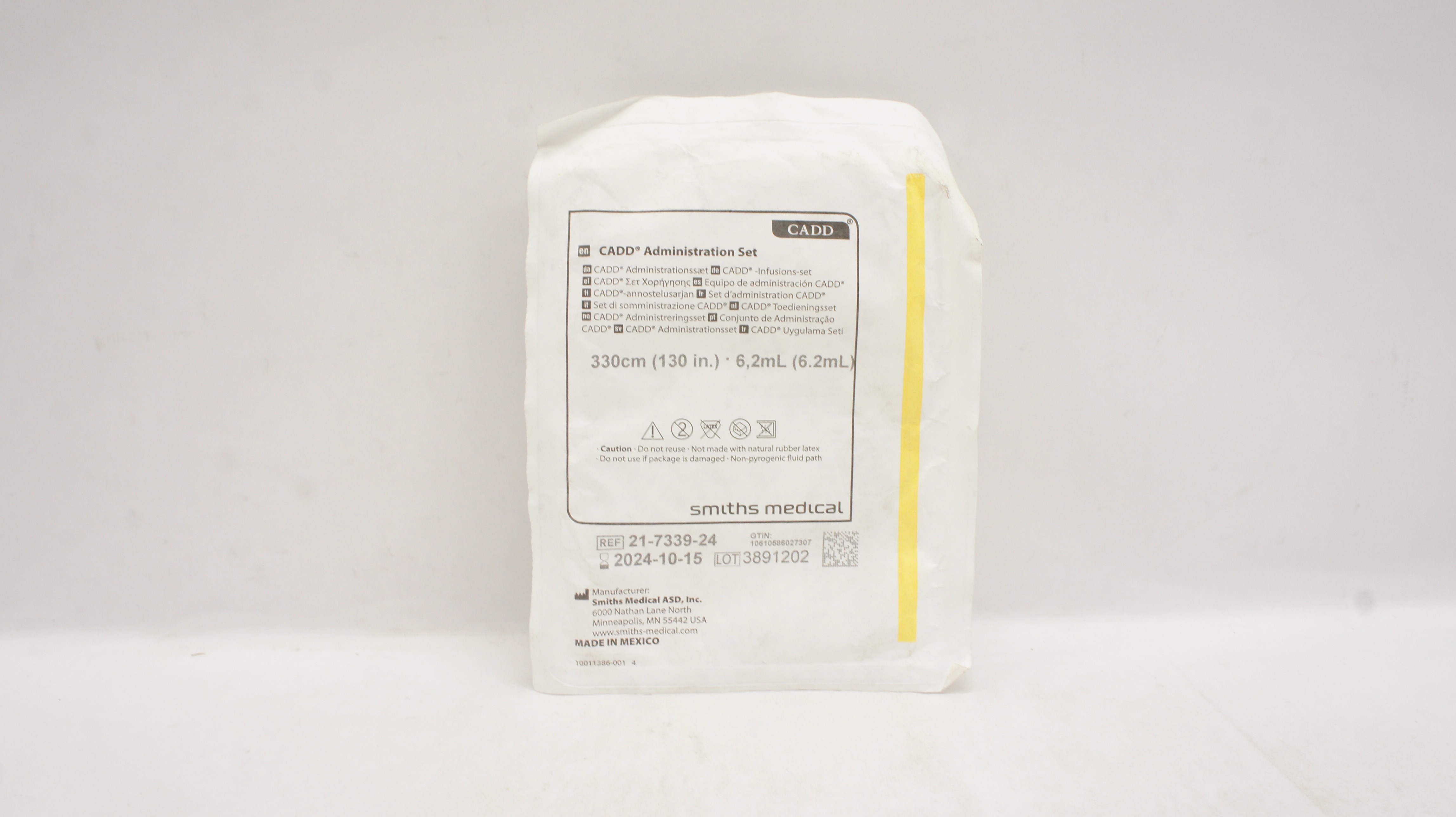 Smiths Medical 21-7339-24 CADD Administration Set 6.2ml 130inch