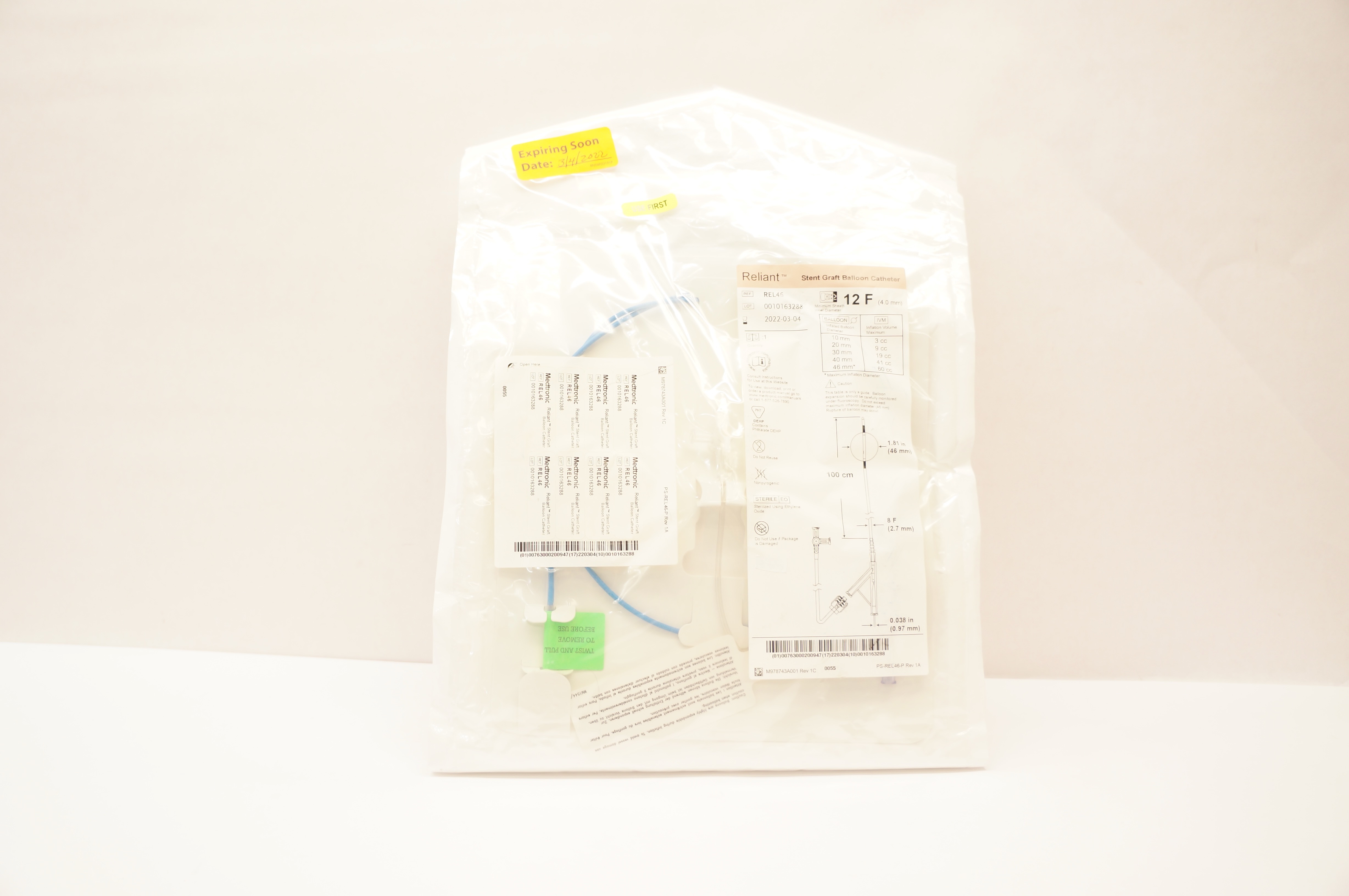 Medtronic REL46 Reliant Stnt. Graft Balloon Cath. 12F x 1.81inch x 100cm (x)