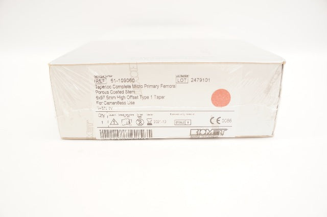 Biomet 51-109060 Taperloc Complete Micro Femoral Porous Coated Stem 6x97 (x)