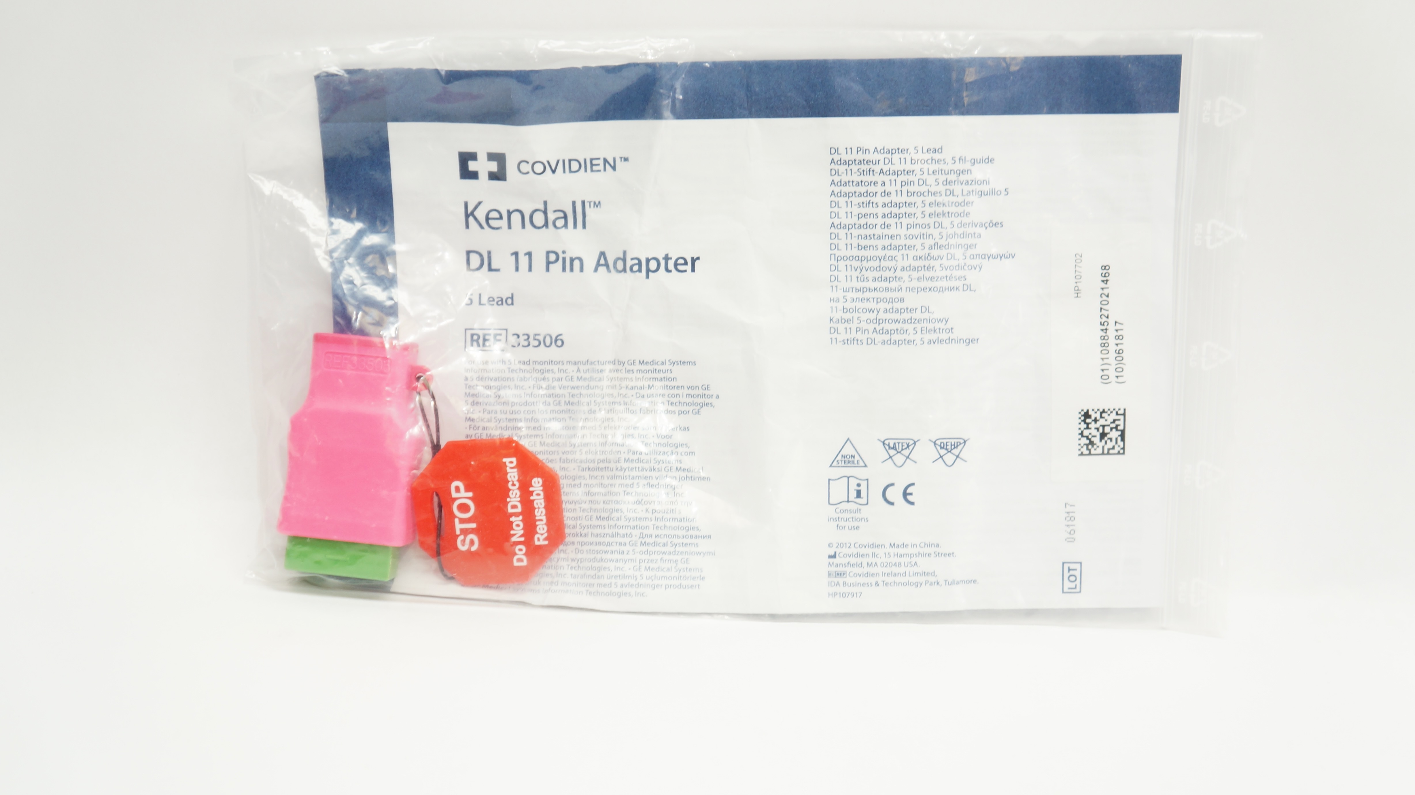 Covidien 33506 Kendall DL 11 Pin Adapter 5 Lead