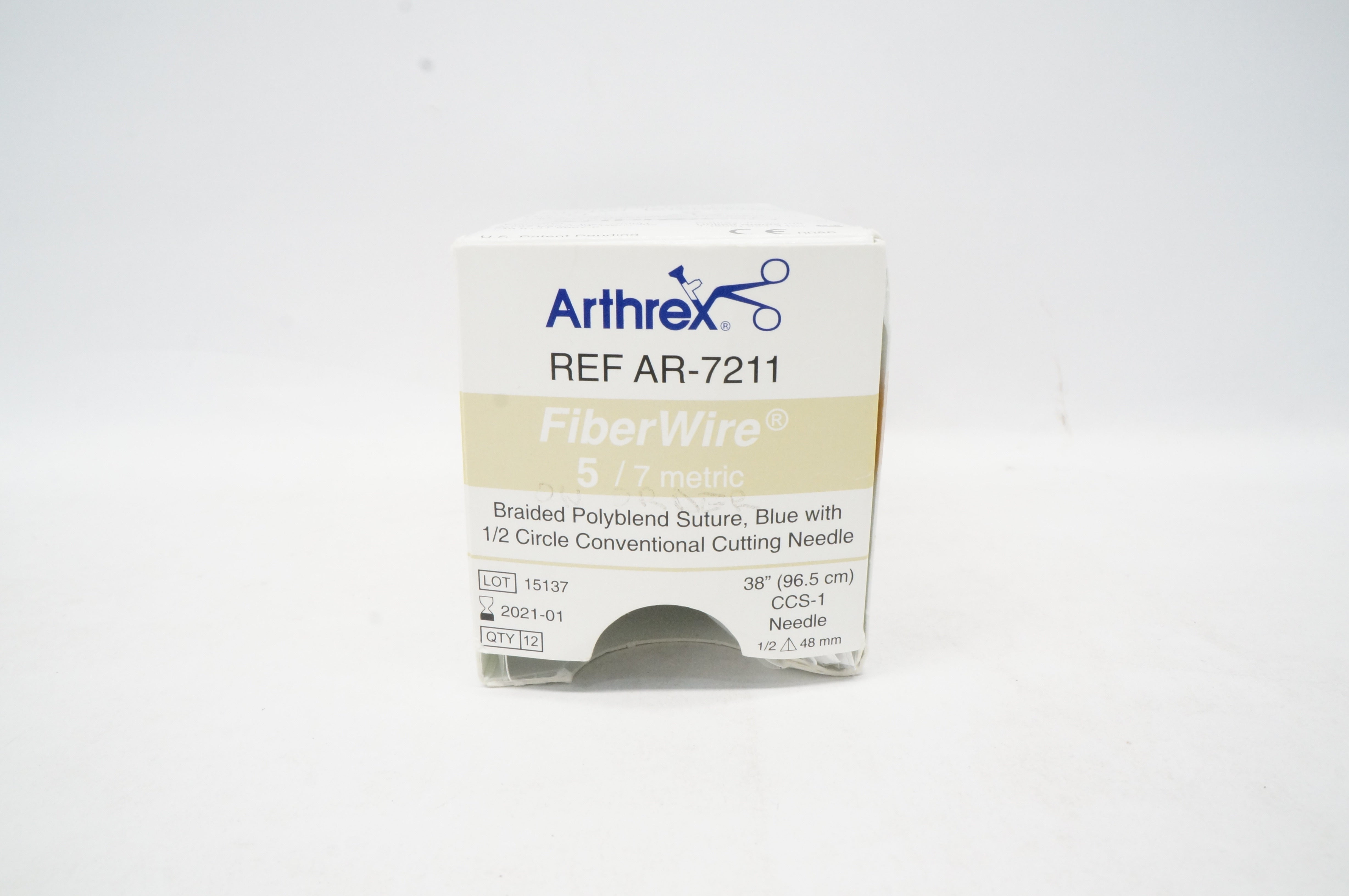 Arthrex AR-7211 5 FiberWire Stre CCS-1 48mm 1/2c, 38inch (x) - Box of 7