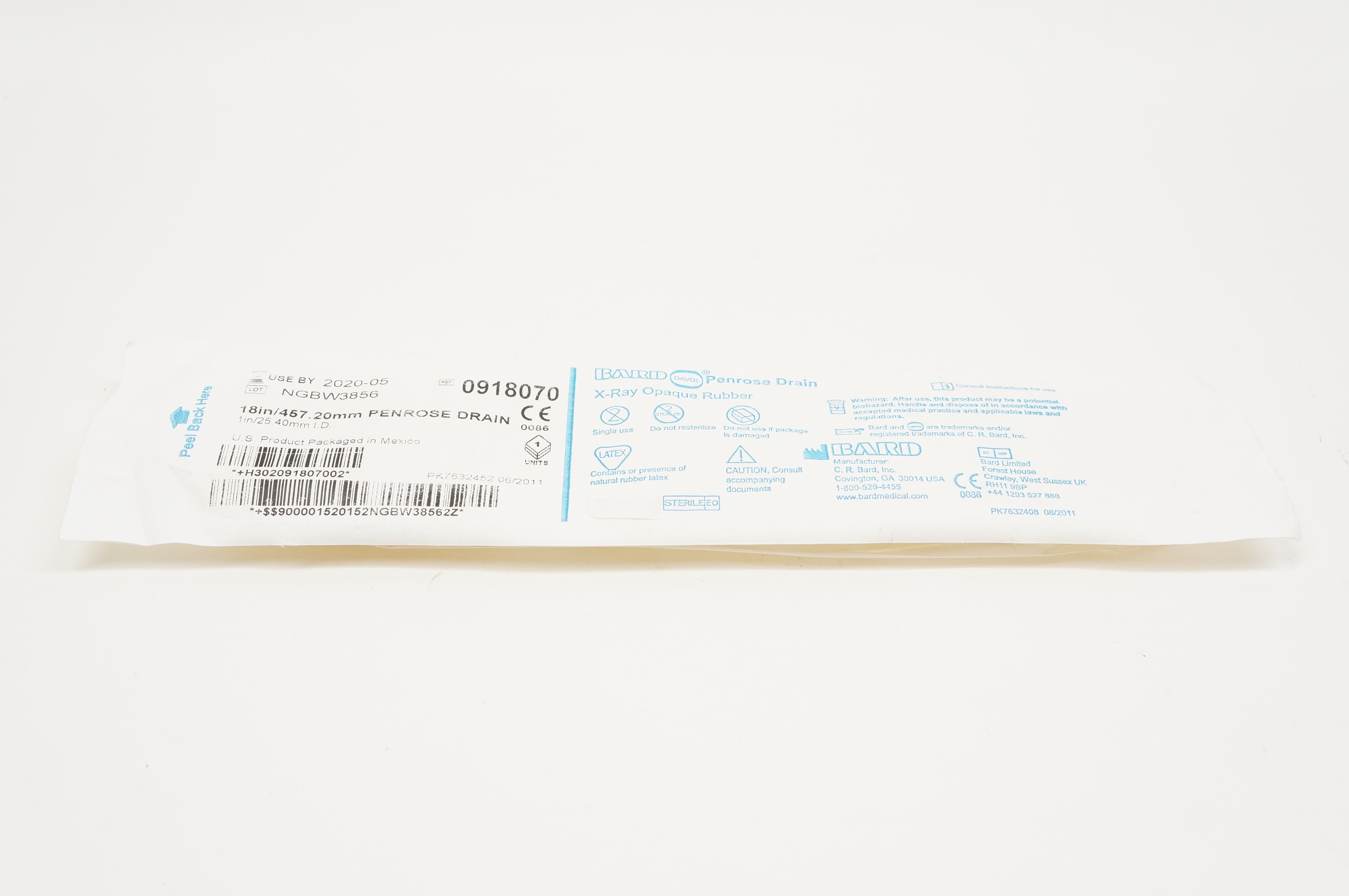 Bard 0918070 Penrose Drain 18inch x 1inch ID (x)