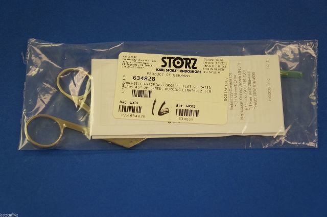 Karl Storz 634828 Duckbill Grasping Forceps Flat Serrated Jaws 45degree Upturned