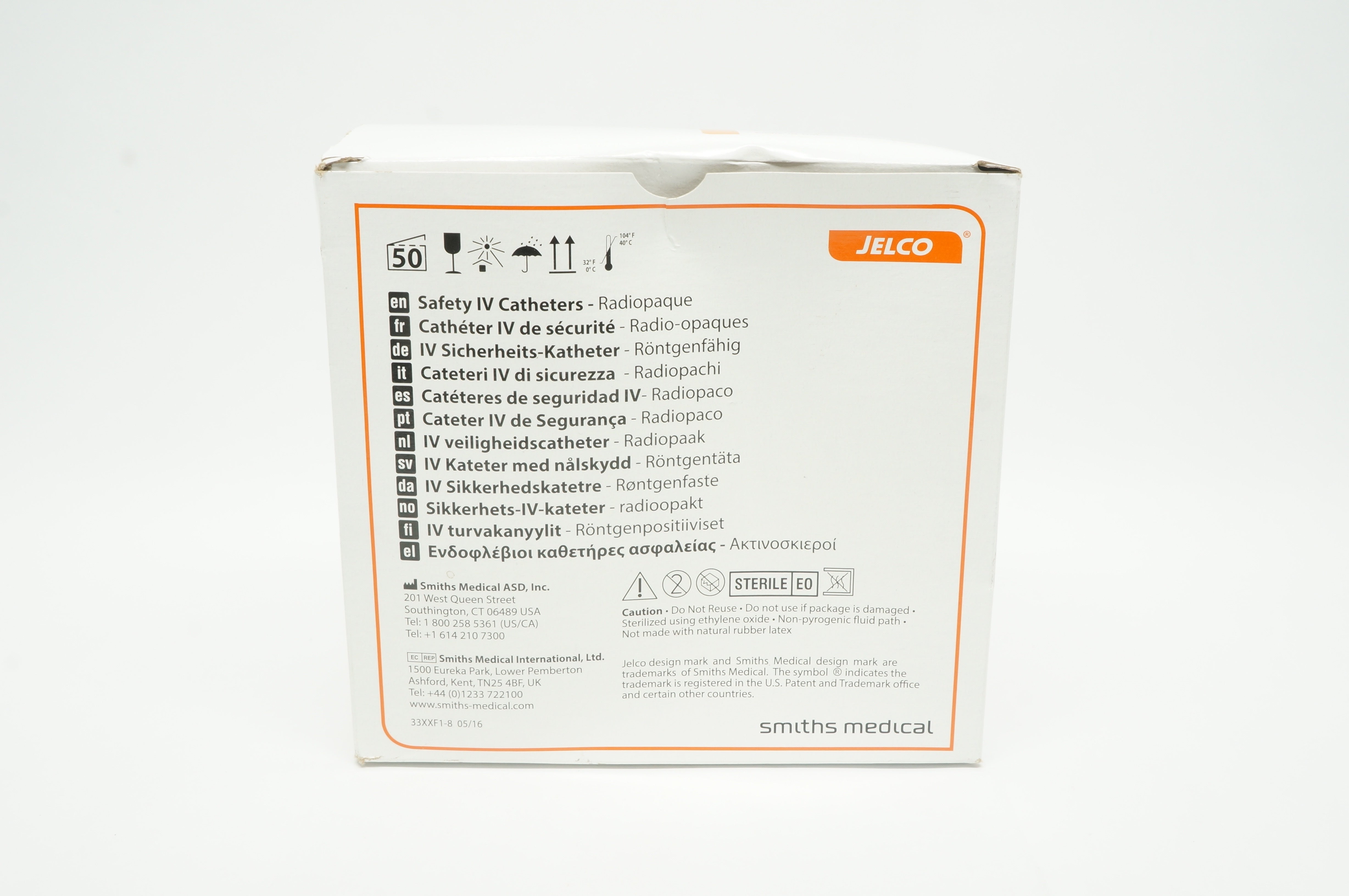 Smiths Medical 3358 Acuvance Pluse Sefaty IV Cath. 14G x 2inch - Box of 50