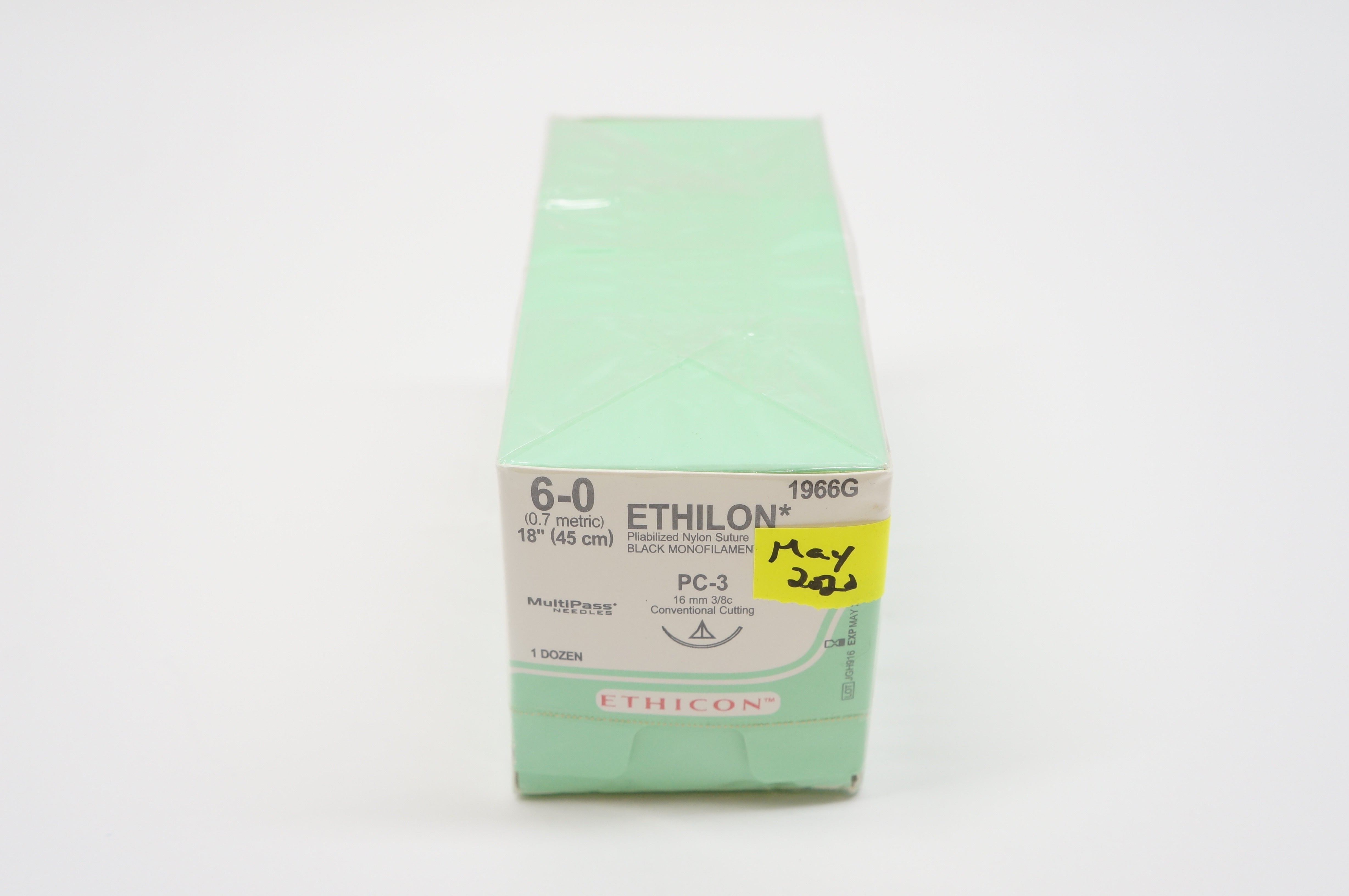 Ethicon 1966G 6-0 ETHILON, PC-3, 16mm 3/8c, 18inch (x) - Box of 12