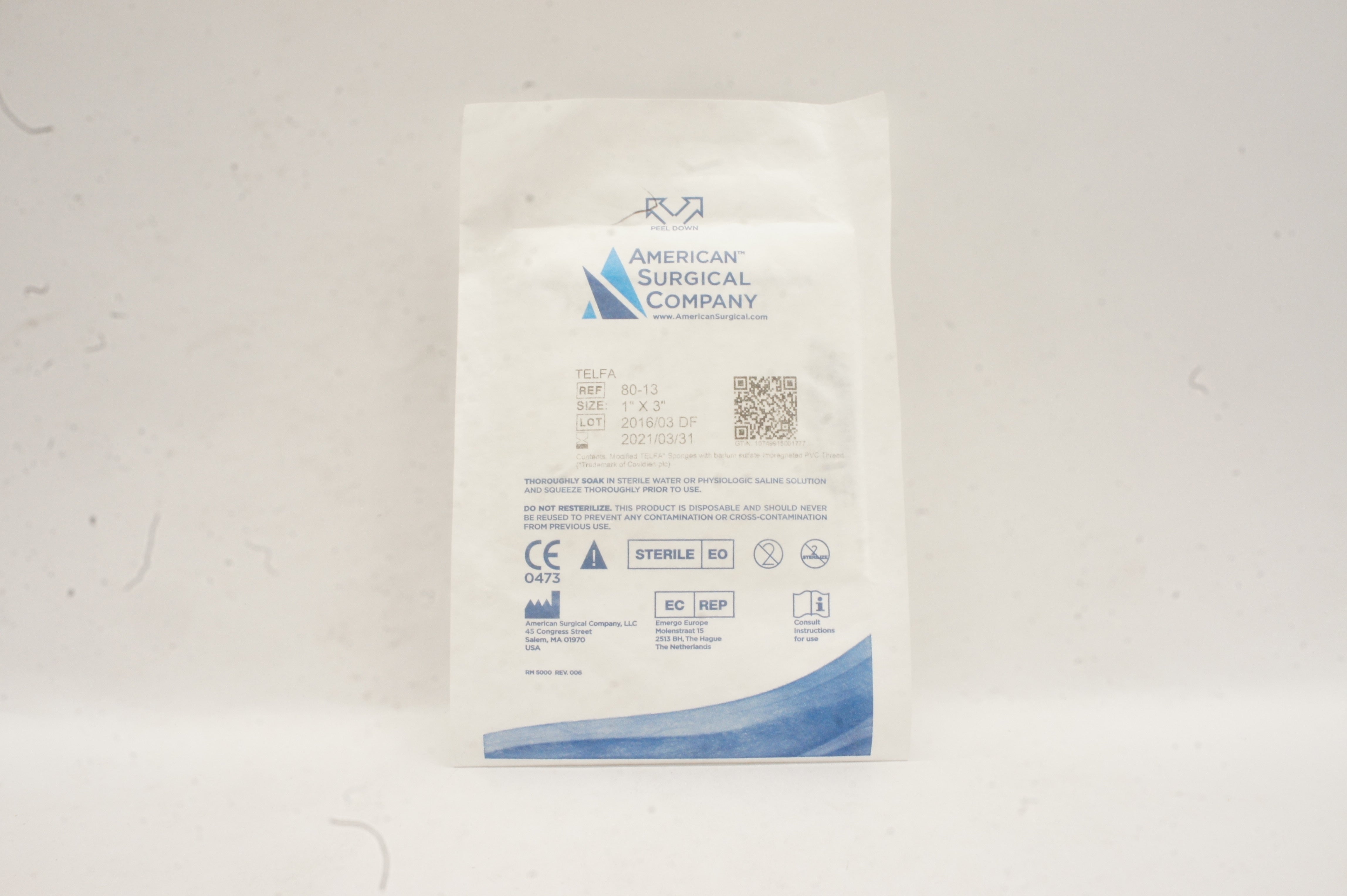 American Surgical 80-13 Telfa 1inch x 3inch (x)