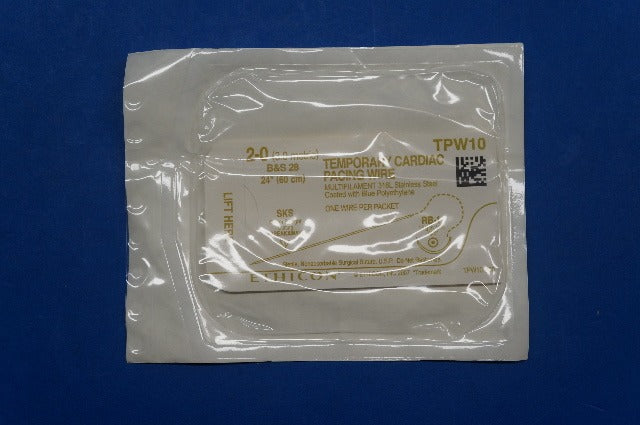 Ethicon TPW10 TEMPORARY CARDIAC PACING WIRE, SKS 60mm Straight Cutting, 24inch