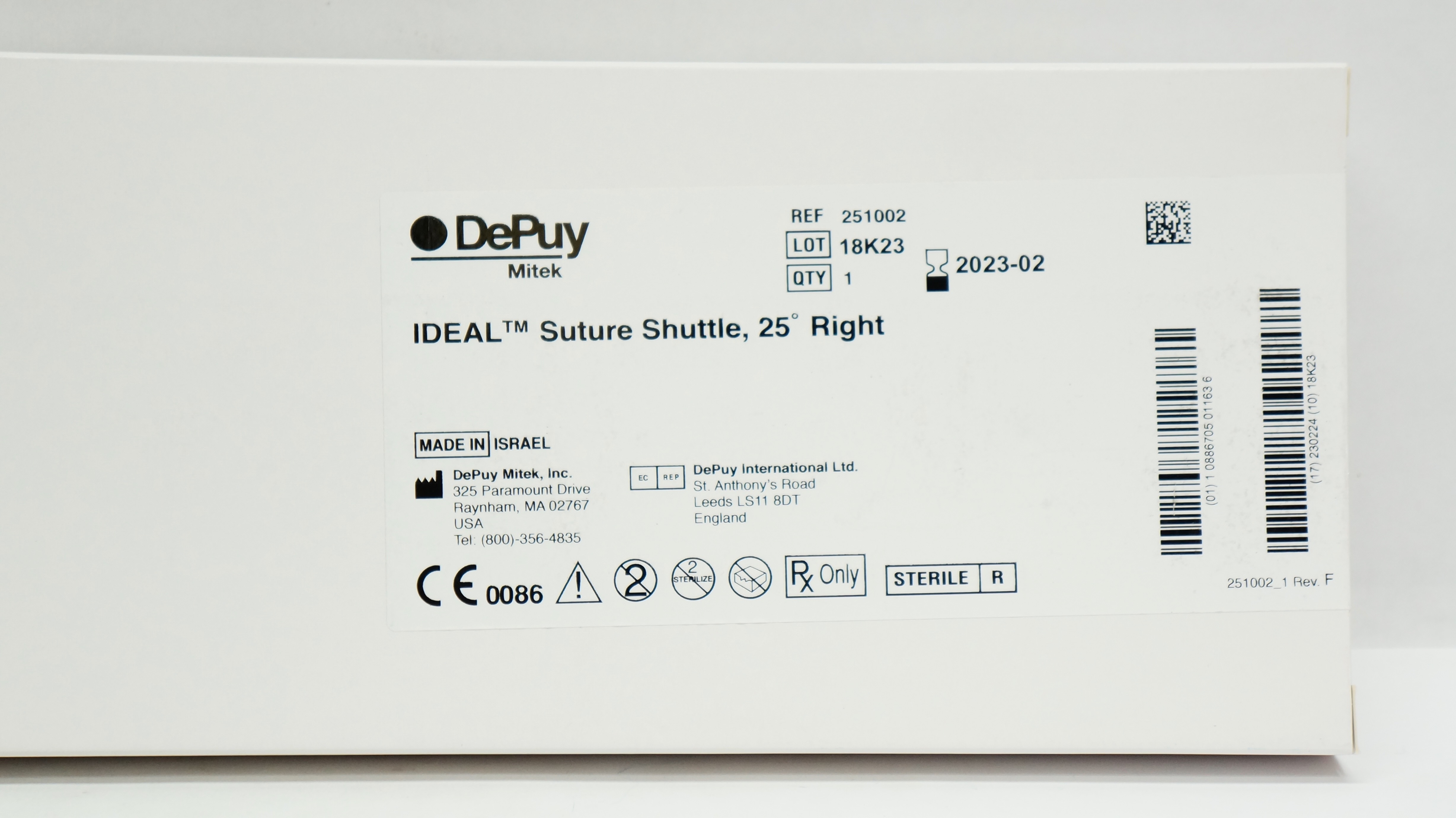 DePuy 251002 Mitek Ideal Stre Shuttle 25Degree Right (x)