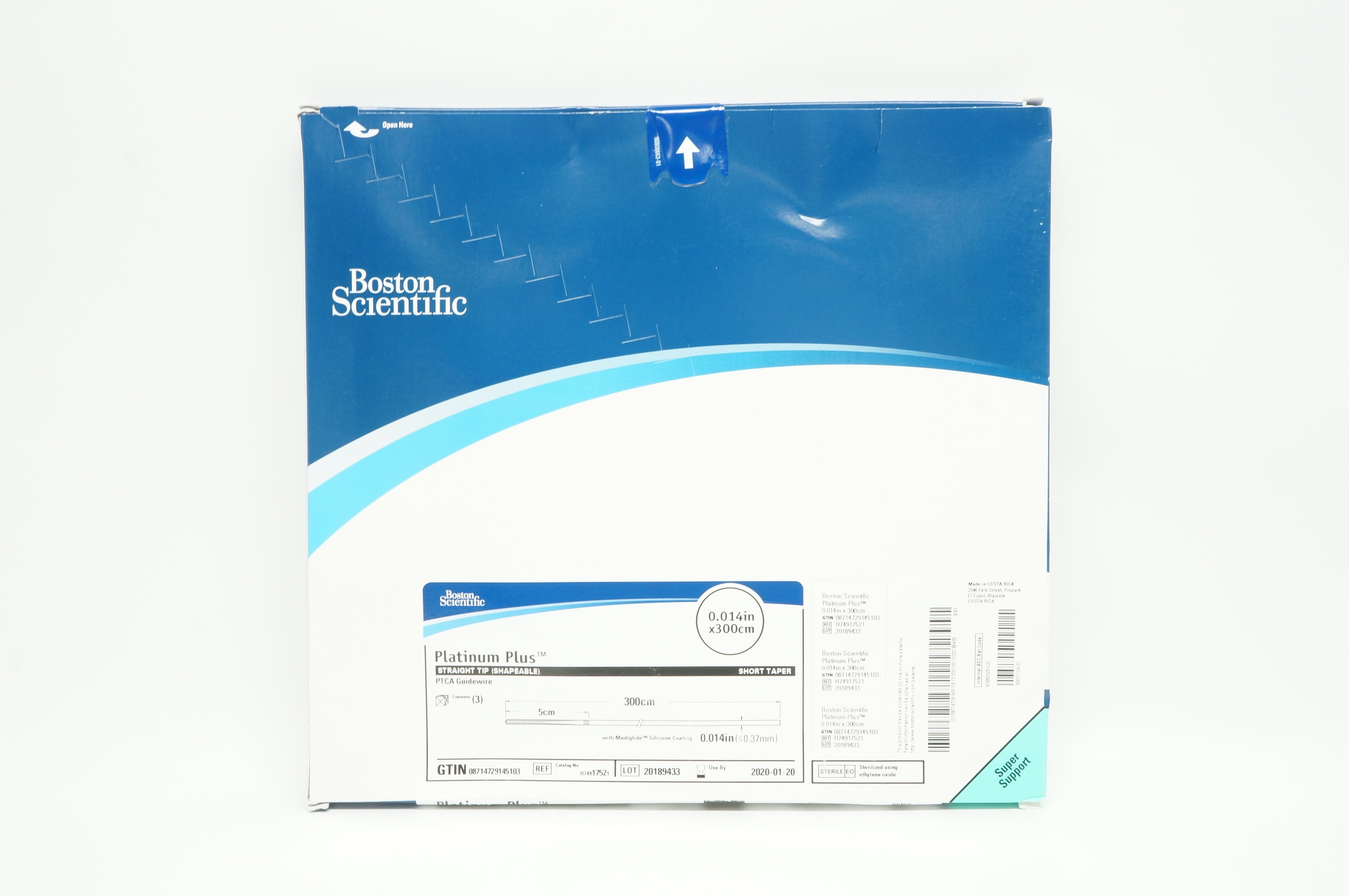 Boston Scientific H74917521 Platinum Plus Guidewire 0.014in x 300cm(x) -Box of 2