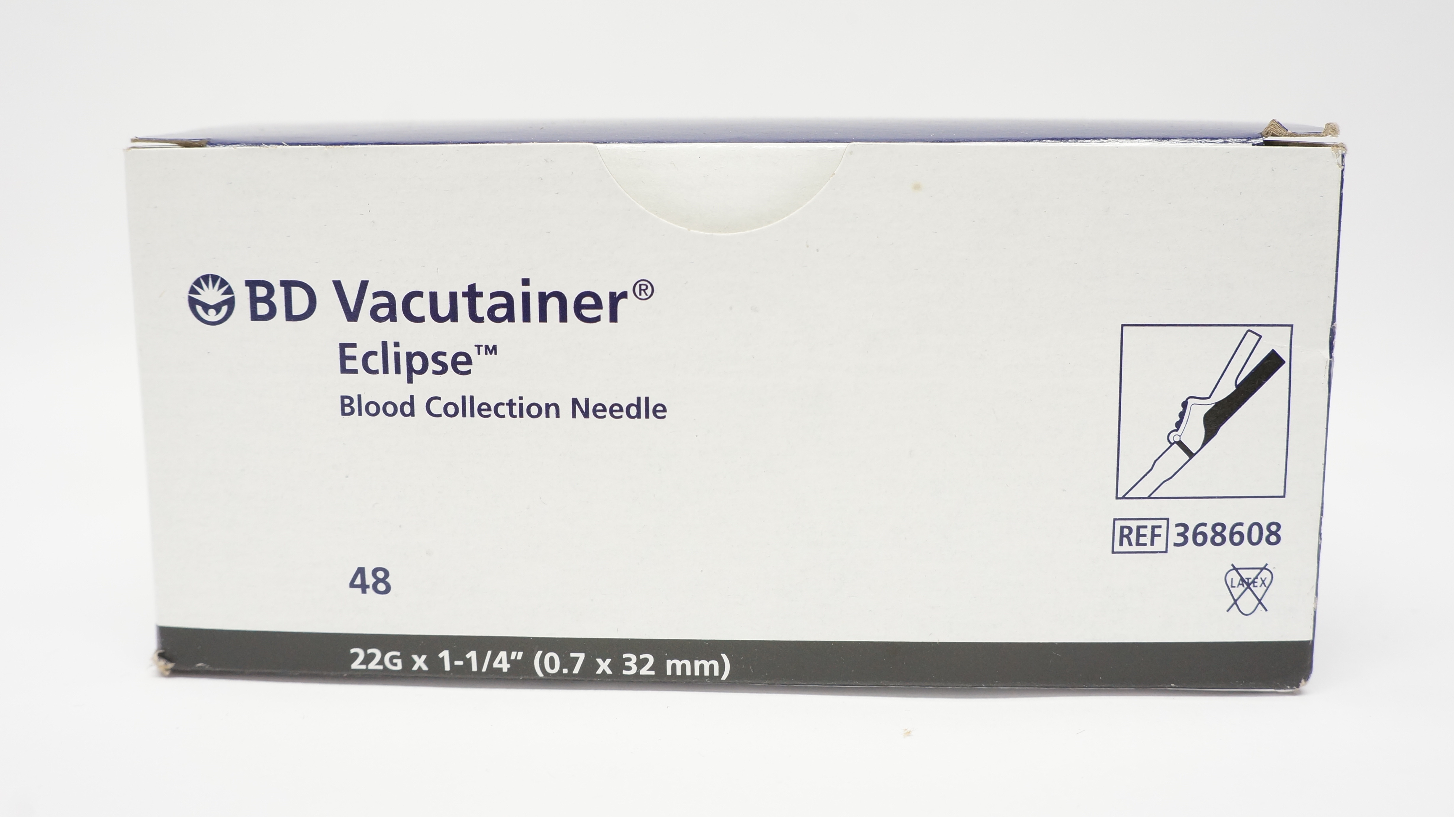 BD 368608 Vacutainer Eclipse Blood Collection Ndle 22G x 1-1/4inch - Box of 48
