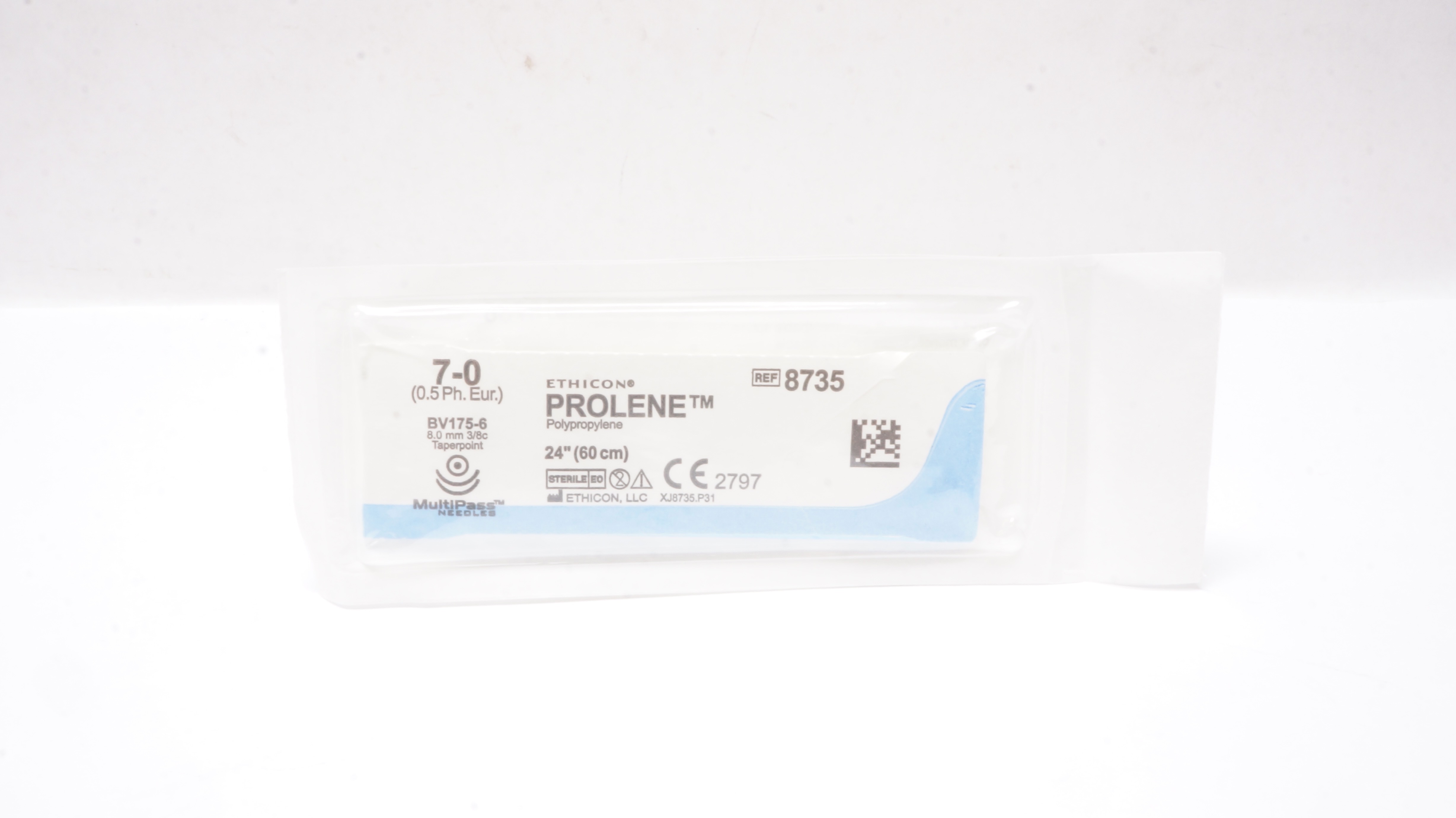 Ethicon 8735 7-0 PROLENE BV175-6 8mm 3/8c Taper 24inch