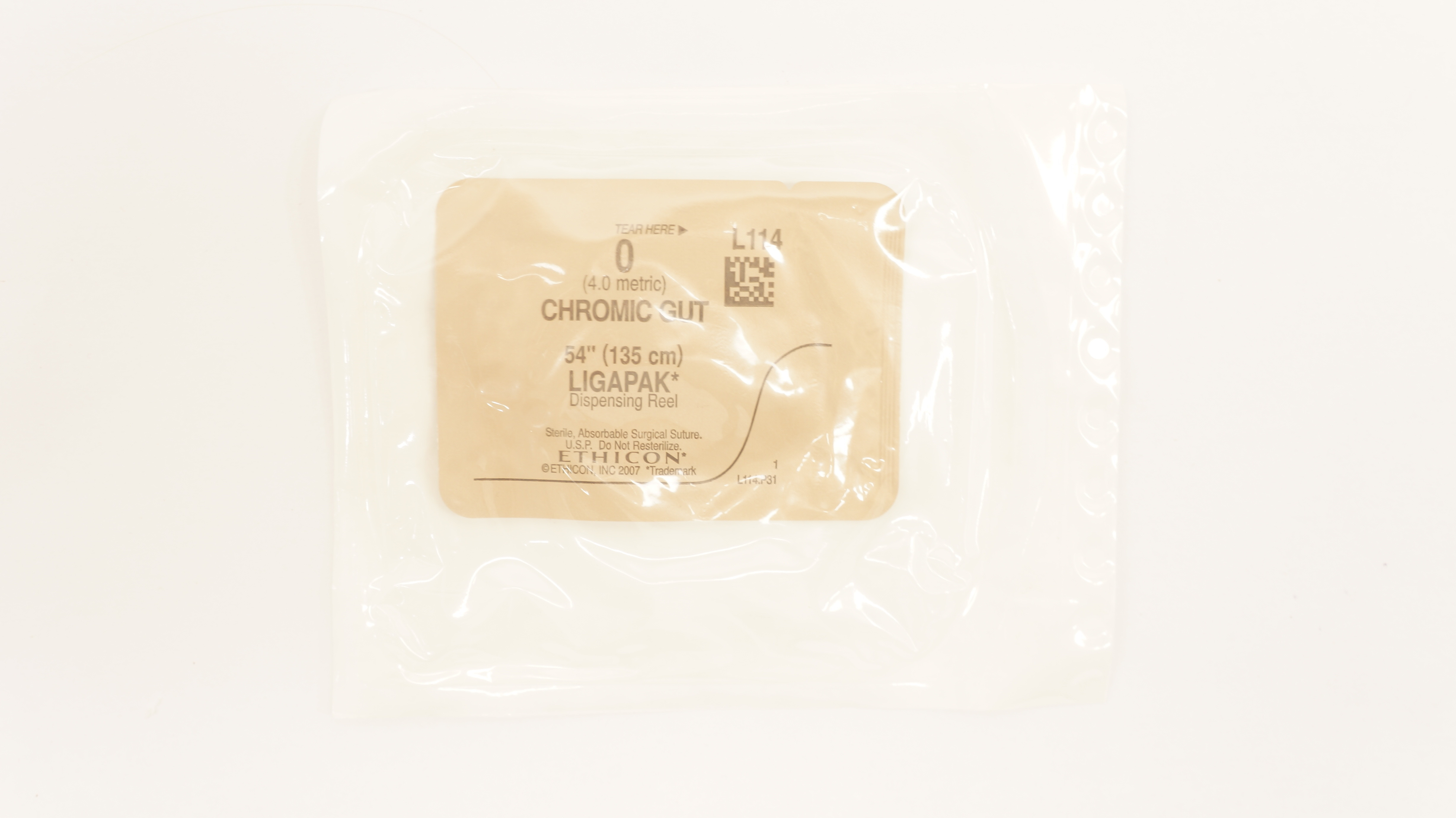 Ethicon L114 0 Chromic Gut Surgical Stre Ligapak Dispensing Reel 54inch (x)