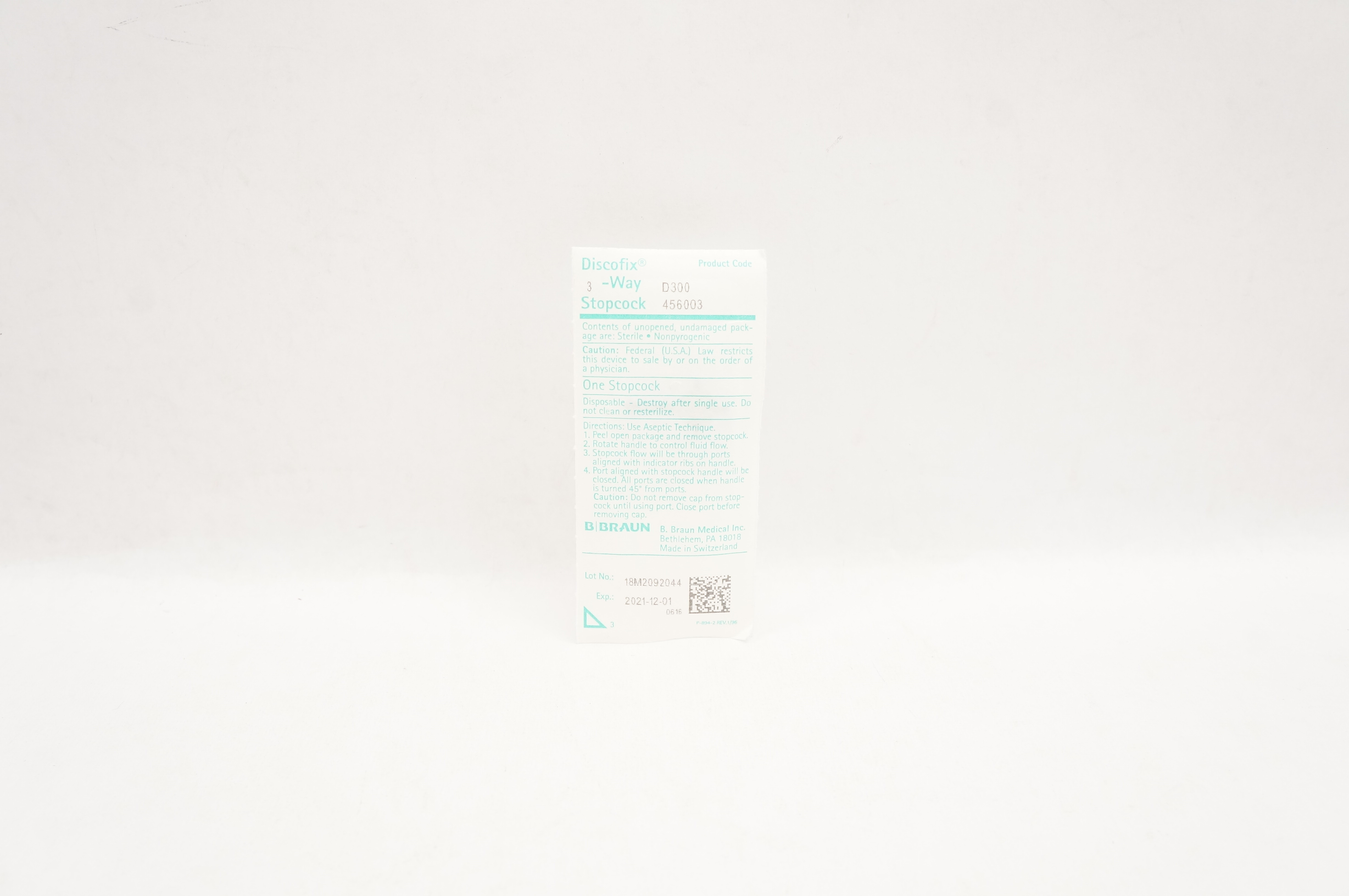 B.Braun Medical D300 Discofix 3-Way Stopcock (x)