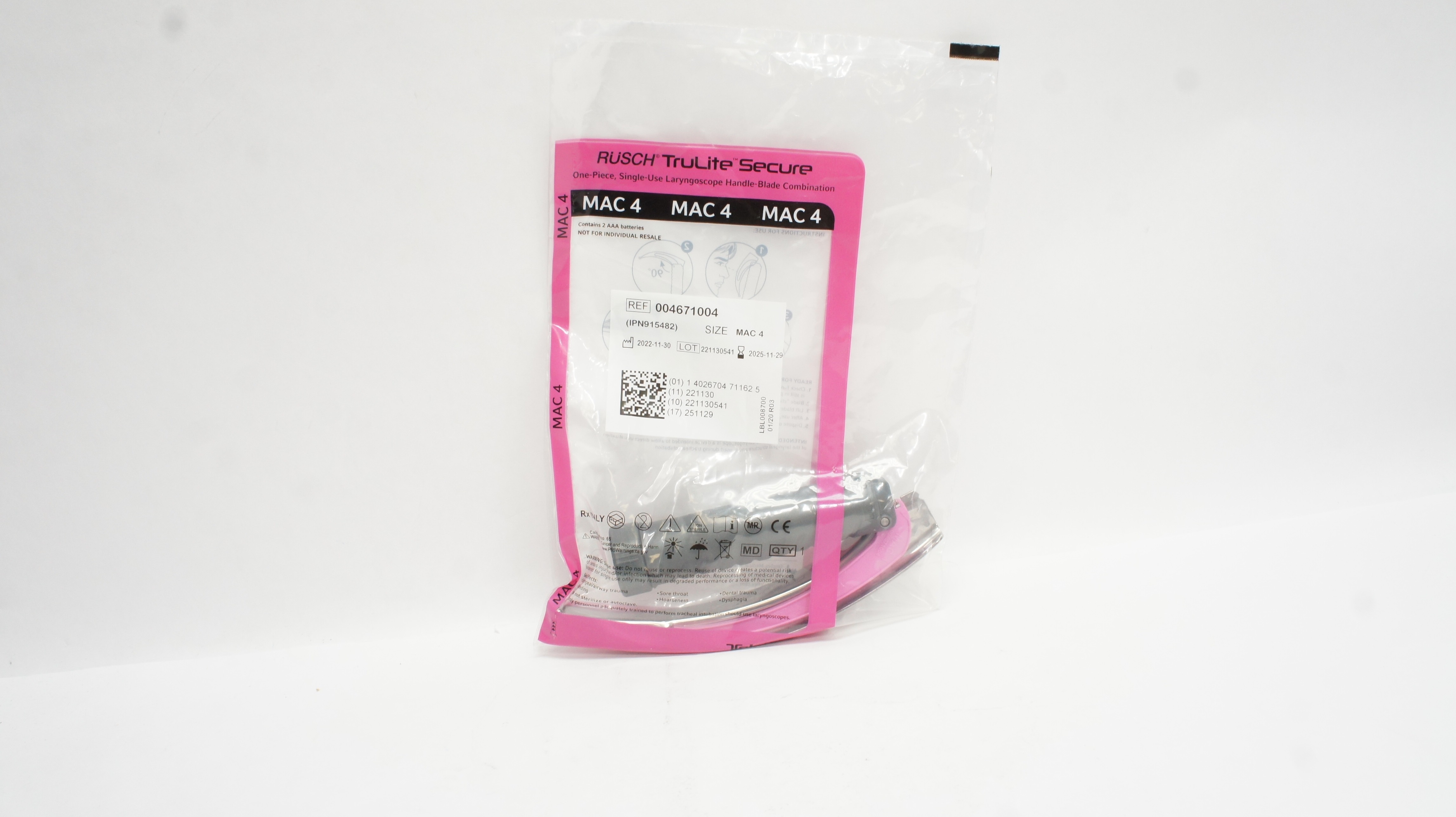 Teleflex 004671004 TruLite Secure Laryngoscope Handle-Blade Combination MAC 4