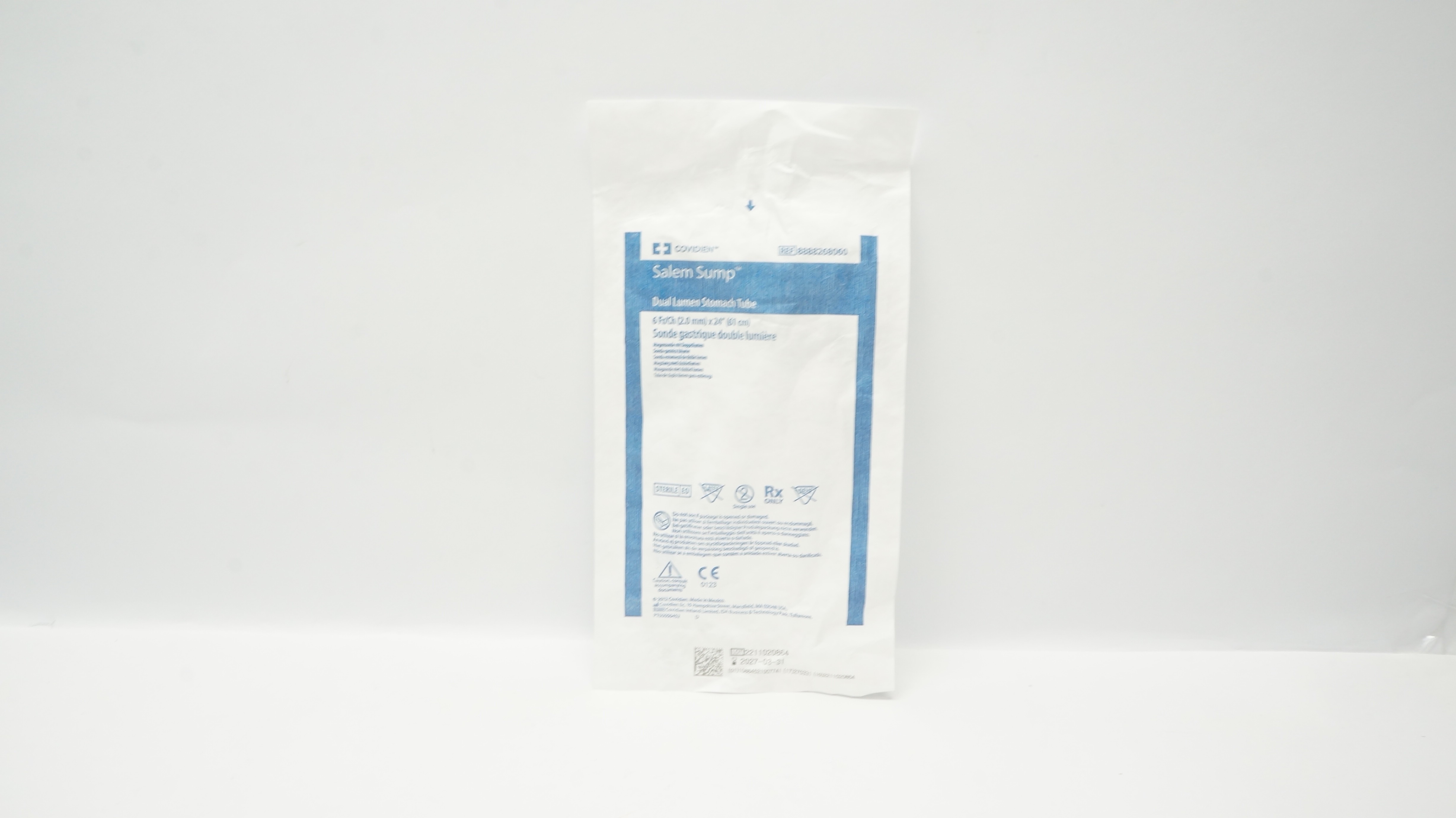 Covidien 8888268060 Salem Sump Dual Lumen Stomach Tube 6Fr/Ch x 24inch