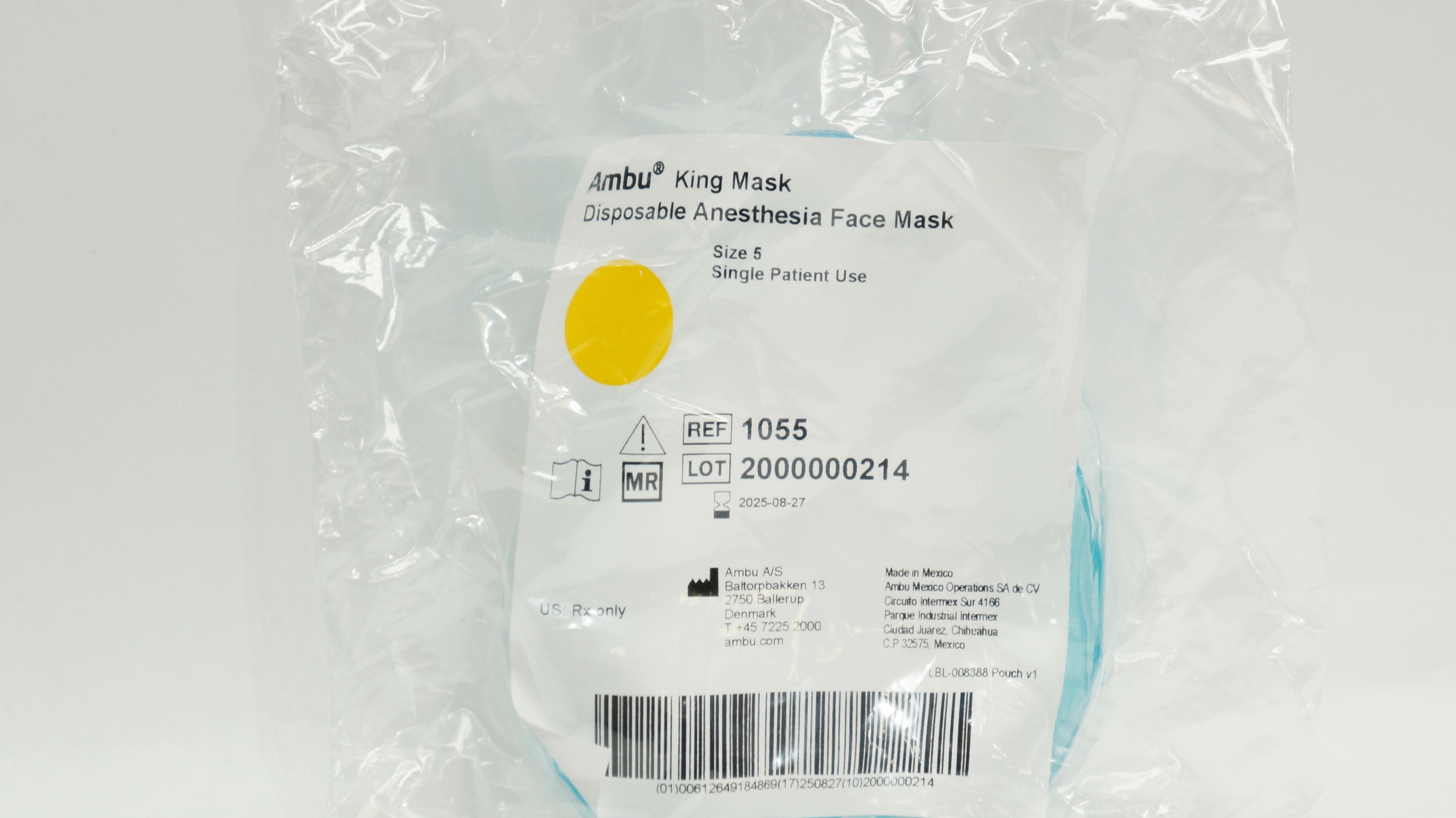 AMBU 1055 King Disposable Anesthesia Face Mask, Size 5