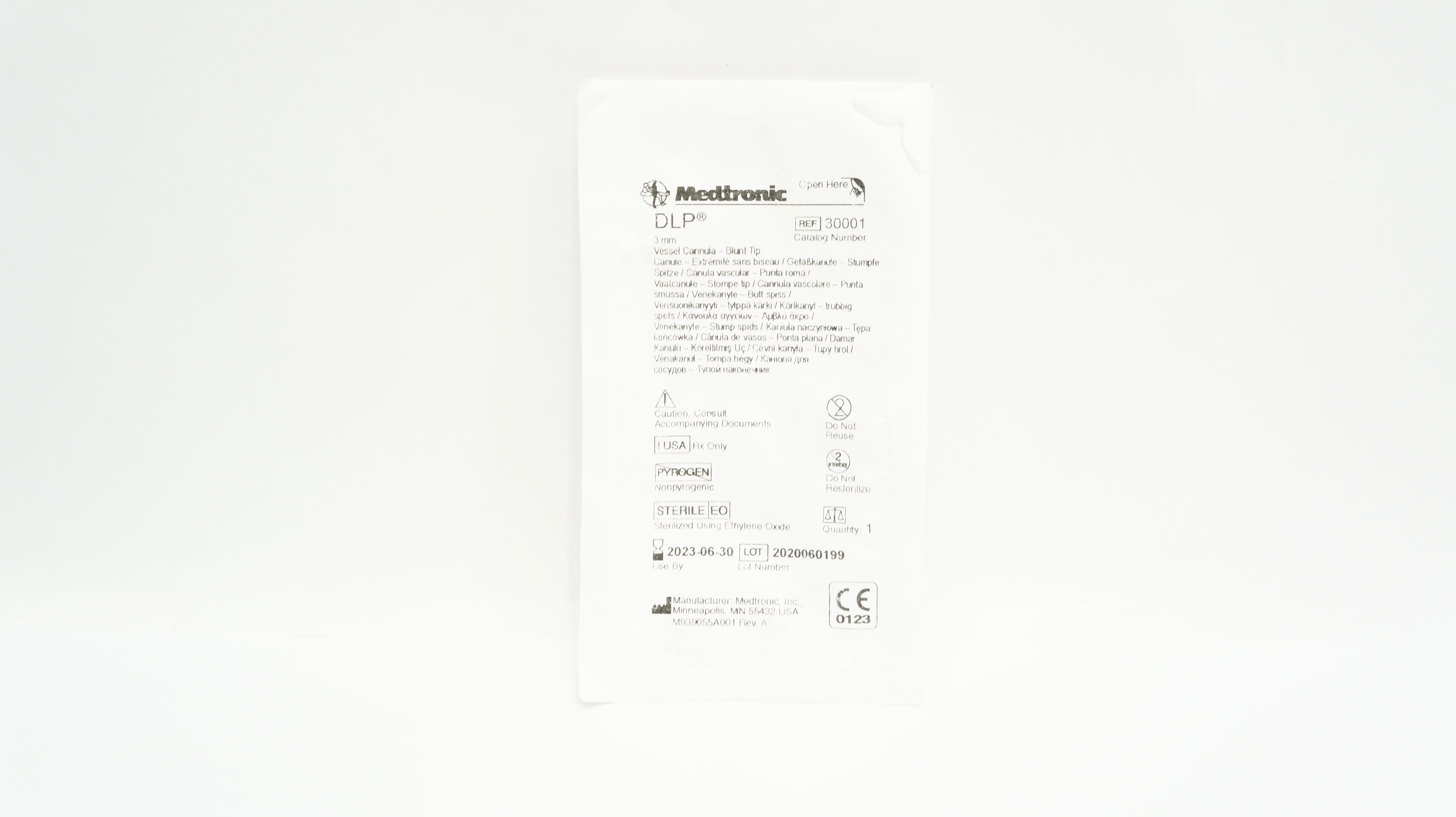 Medtronic 30001 DLP Vessel Cannula 3mm Blant Tip (x)