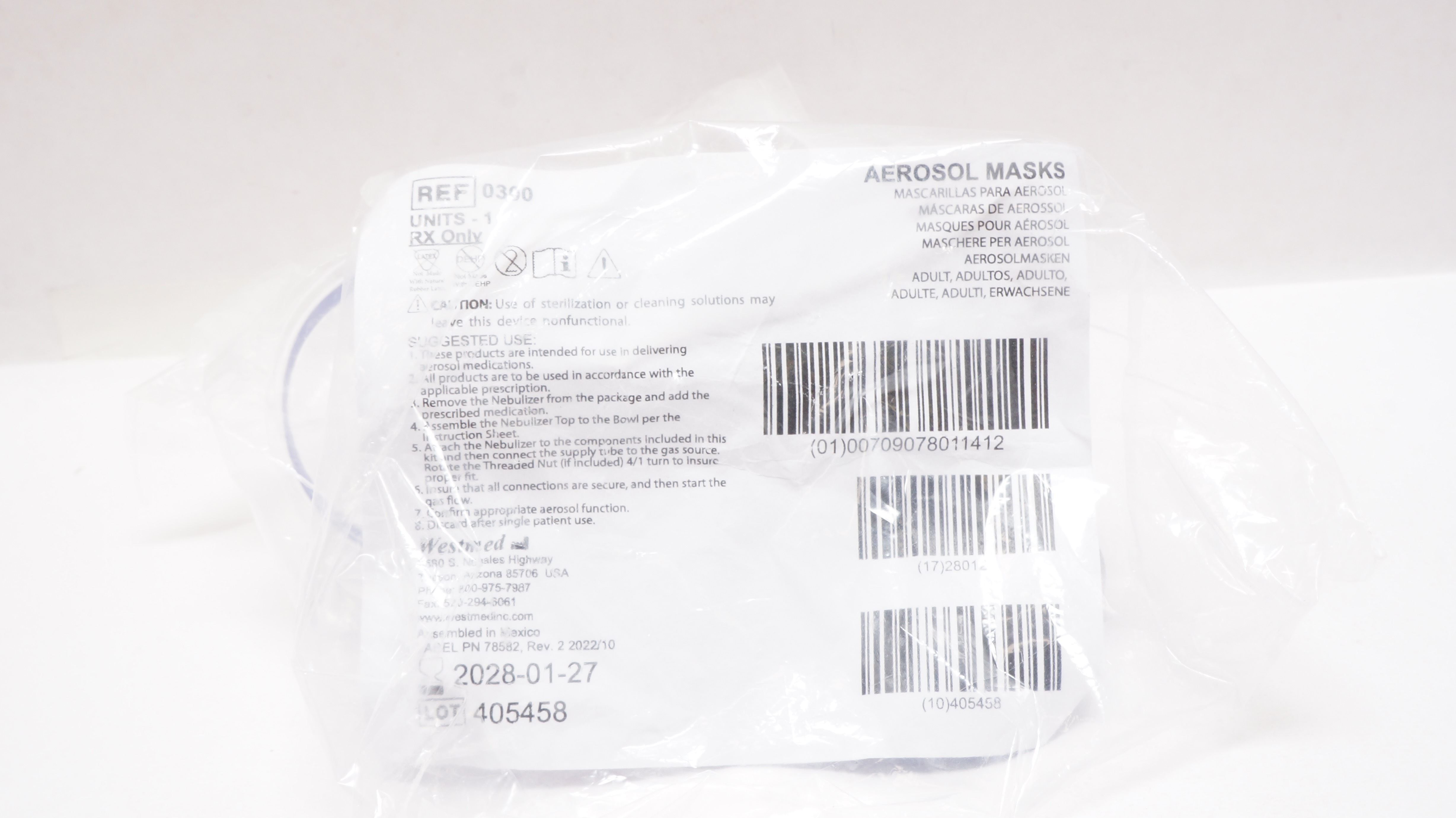 Westmed 0300 Aerosol Masks, Adult