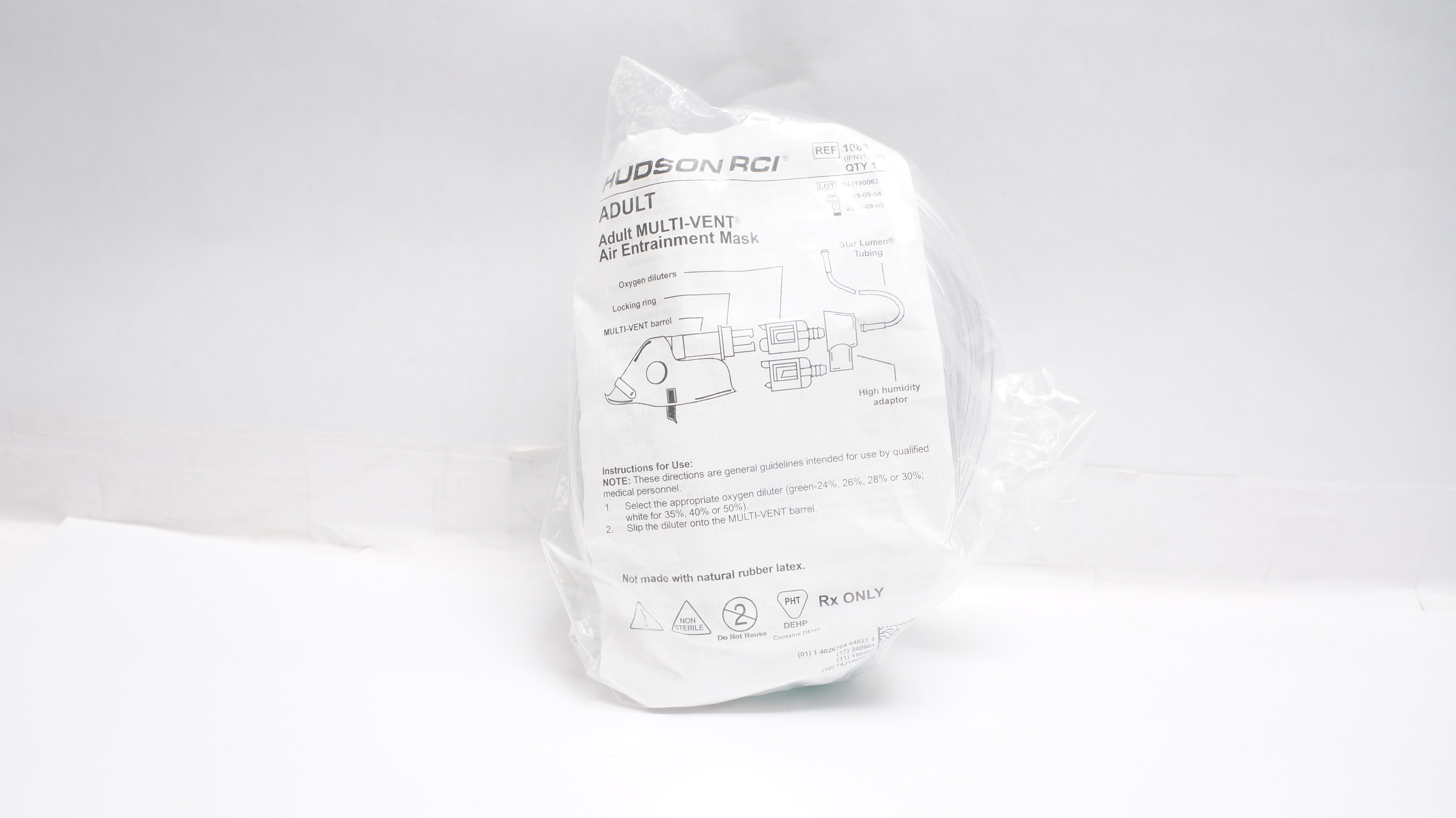 Hudson RCI 1088 Adult Multi-Vent Air Entrainment Mask
