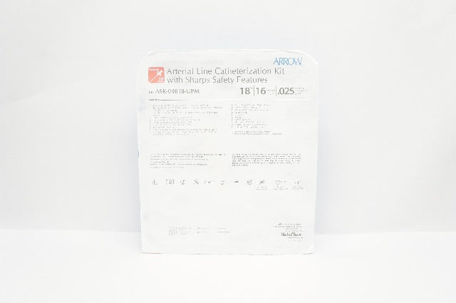Arrow ASK-04018-UPM  Teleflex Arterial Line Cath. Kit 18Ga 16cm 0.25in (x)