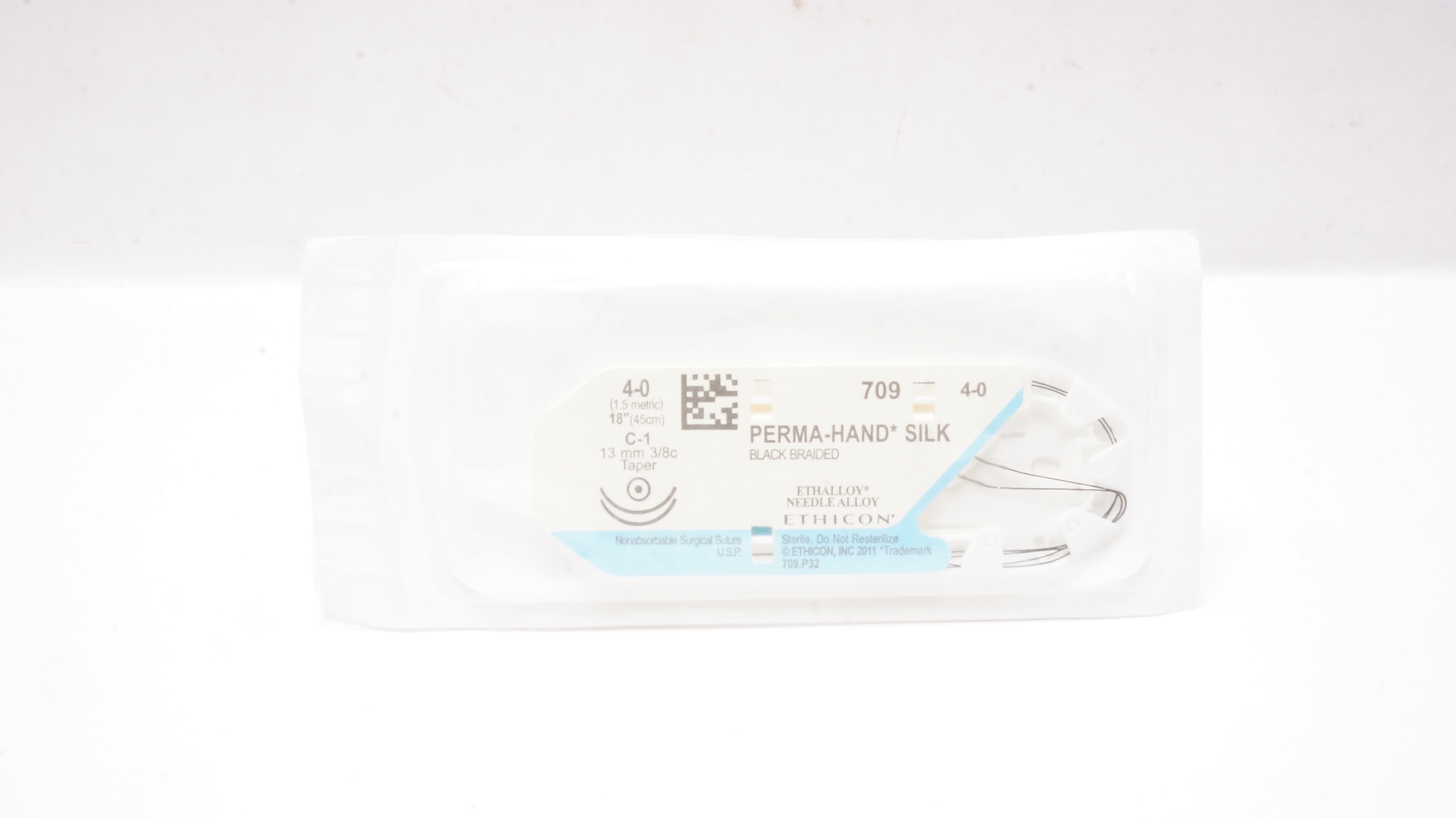Ethicon 709 4-0 PERMA-HAND SILK Stre C-1 13mm 3/8c Taper 18inch