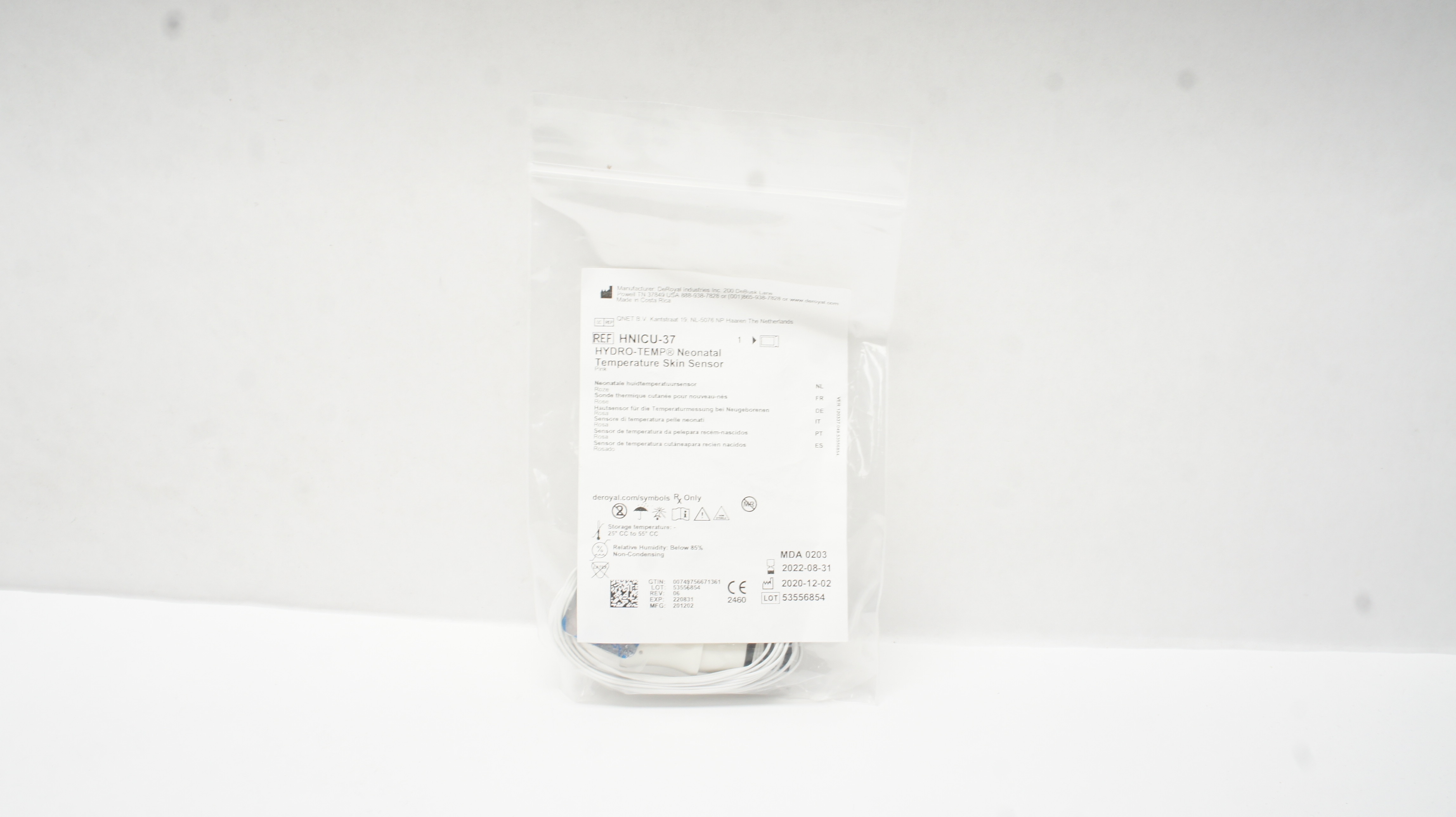 DeRoyal HNICU-37 Hydro-Temp Neonatal Temperature Skin Sensor (x)