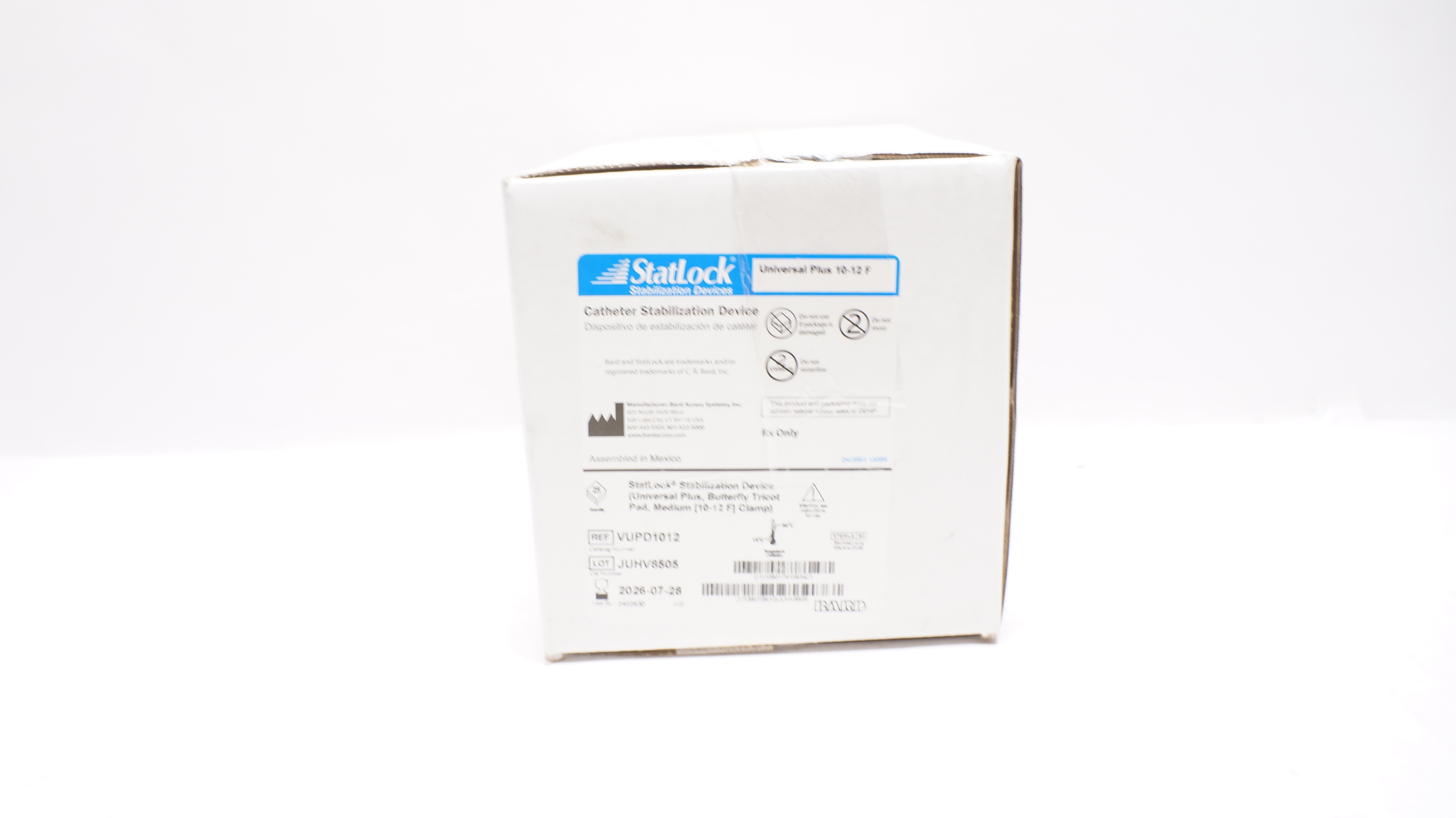 Bard VUPD1012 StatLock Cath. Stabilization Device - Case of 25