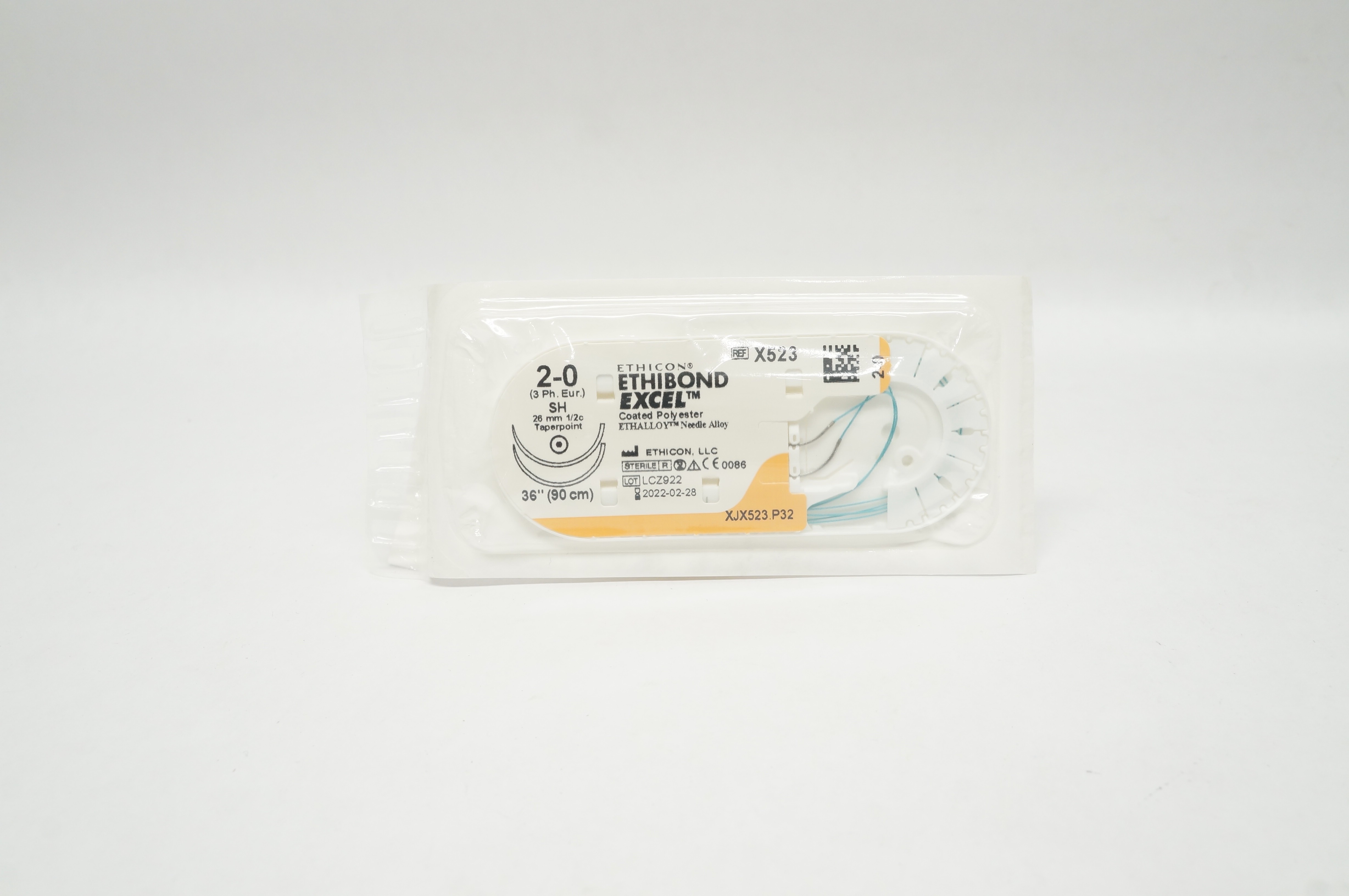 Ethicon X523 2-0 Ethibond Excel Surgical Stre SH 26mm 1/2c Taperpoint 36in. (x)