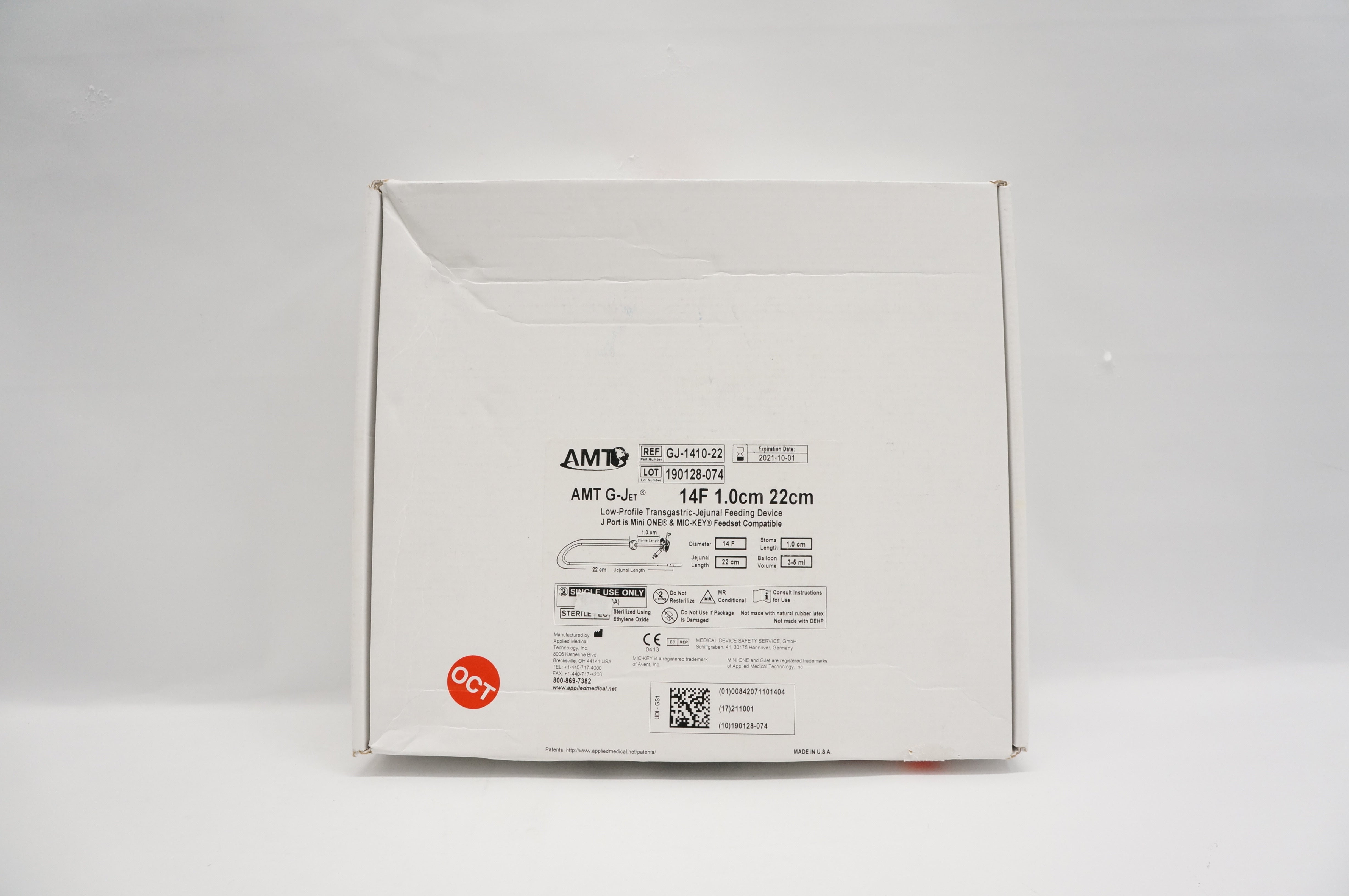Applied Medical GJ-1410-22 Transgastric-Jejunal Feeding Device 14F 1.0cm 22cm(x)