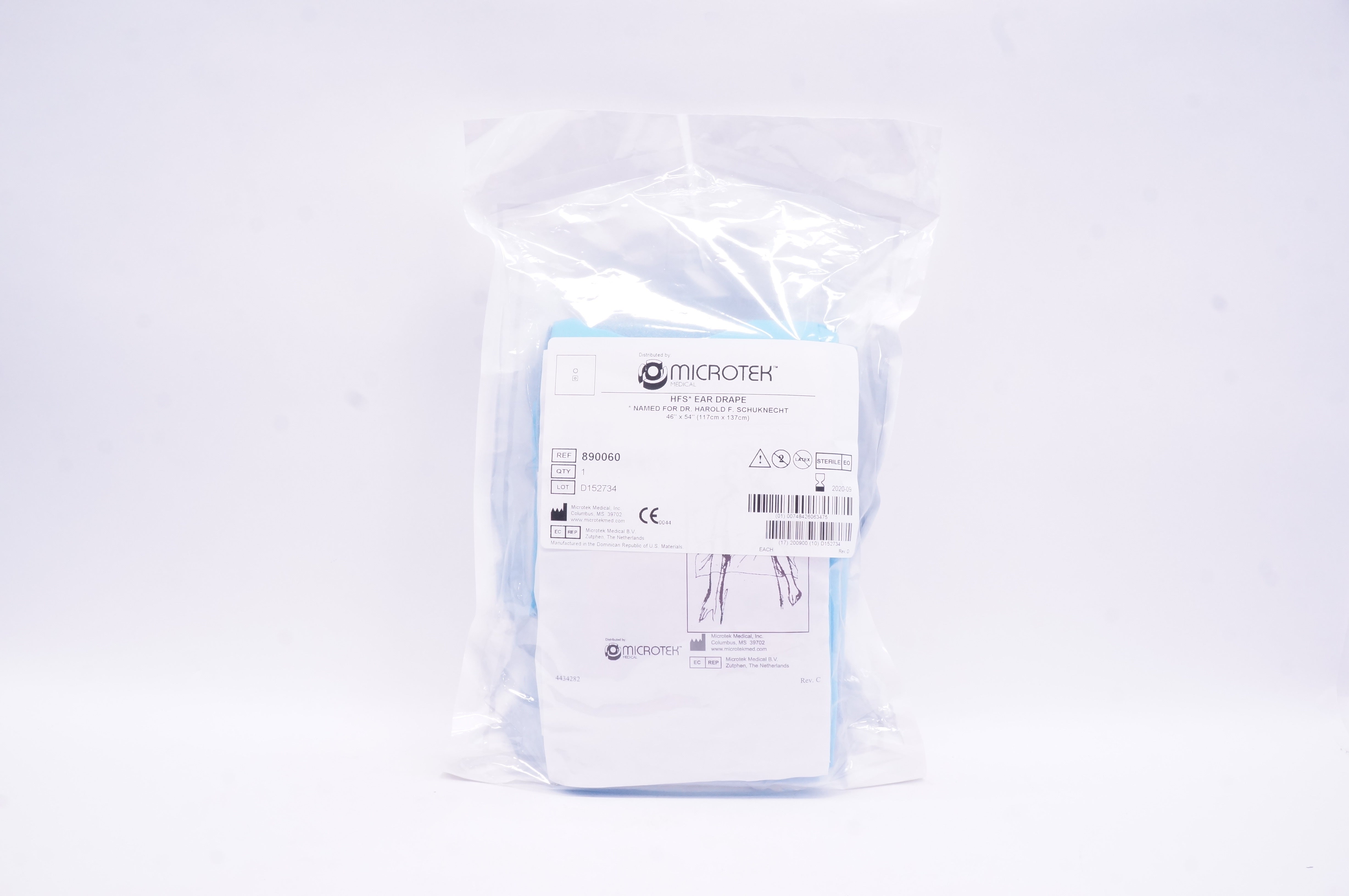 Microtek 890060 HFS Ear Drape 46inch x 54inch (x)