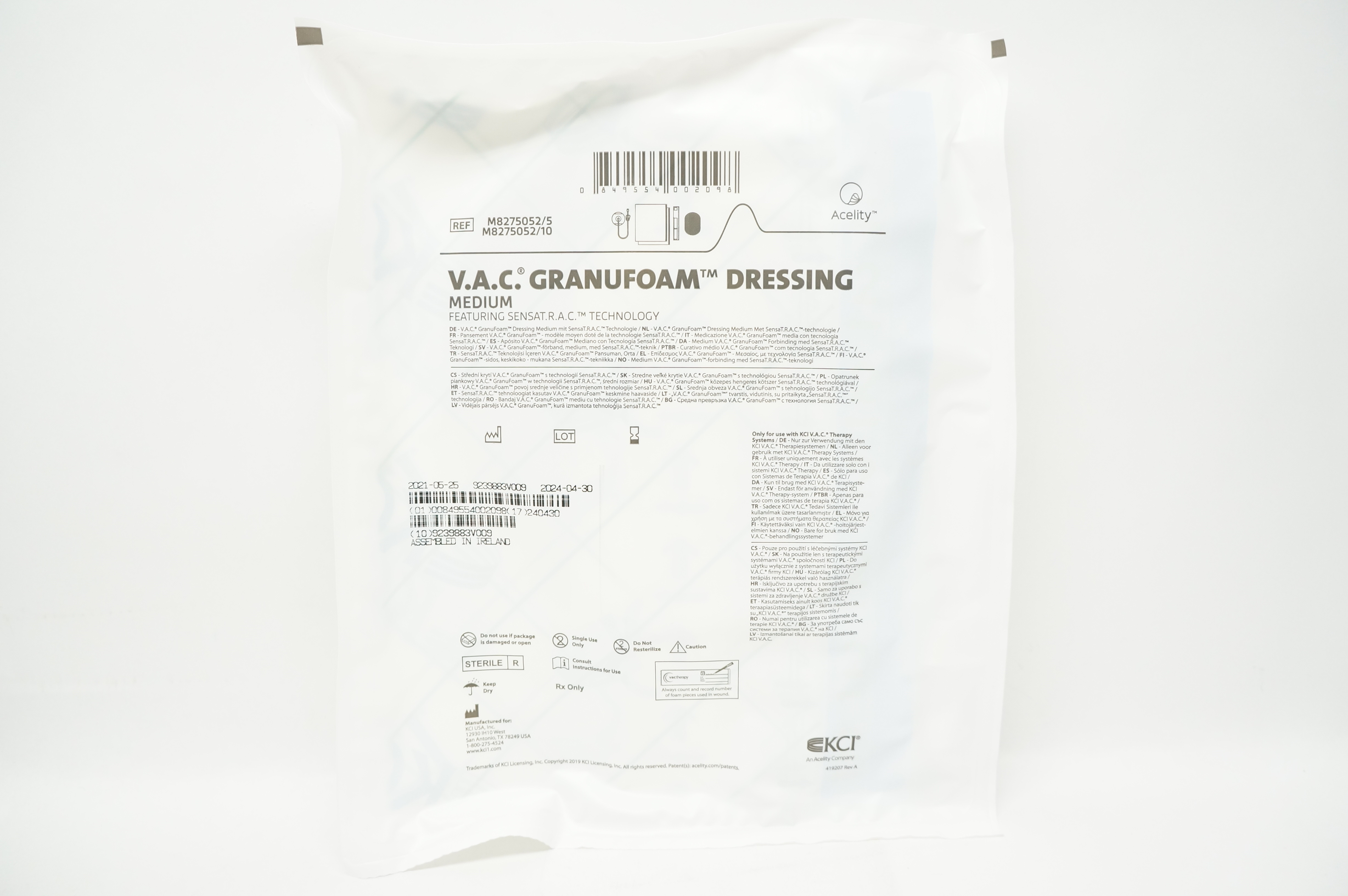 KCI M8275052/5 Acelity V.A.C. Granufoam Dressing Medium