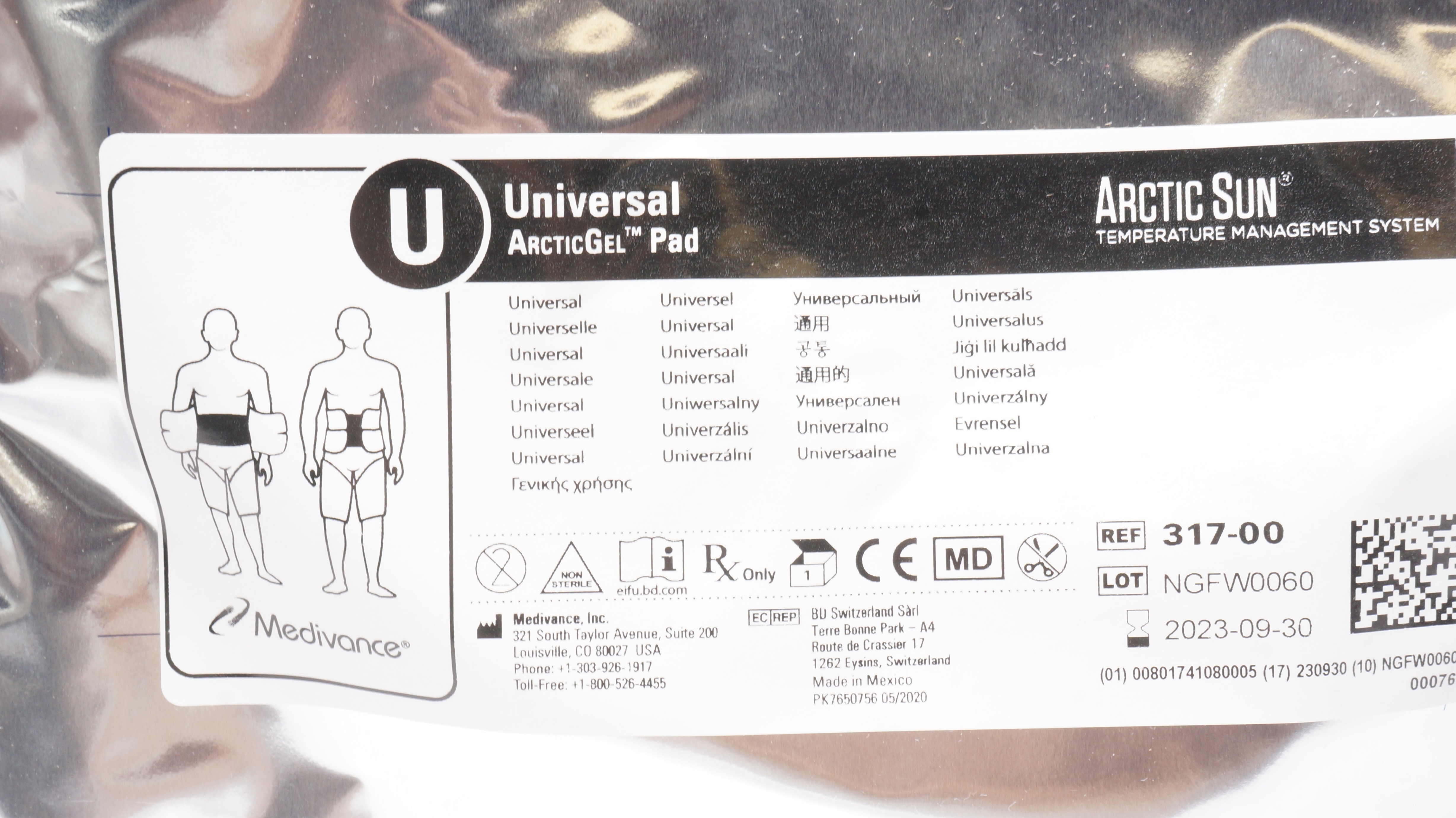 Medivance 317-00 Arctic Sun ArcticGel Universal Pad
