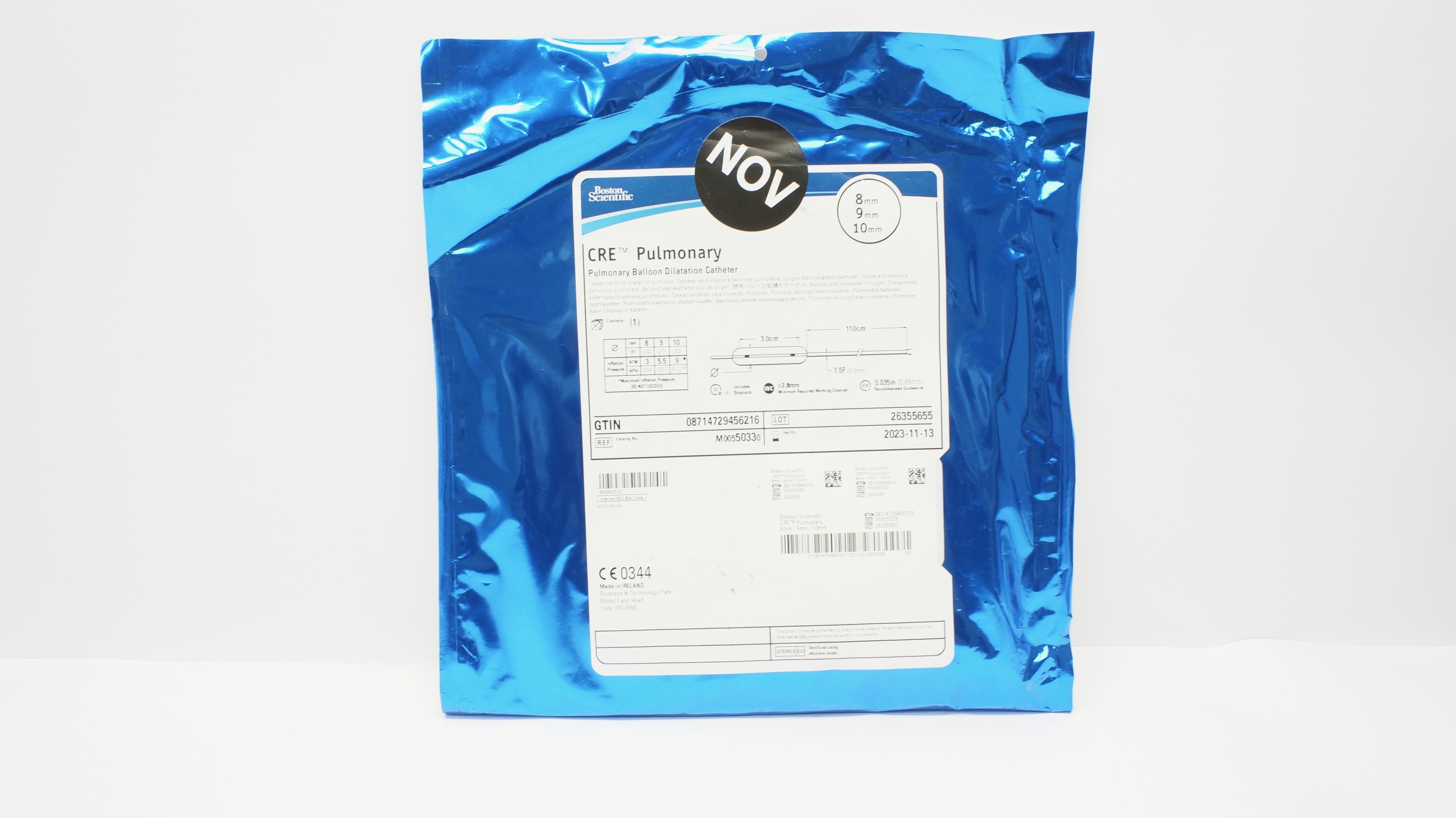 Boston Scientific M00550330 CRE Pulmonary Balloon Dilatation Cath. 8/9/10mm (x)