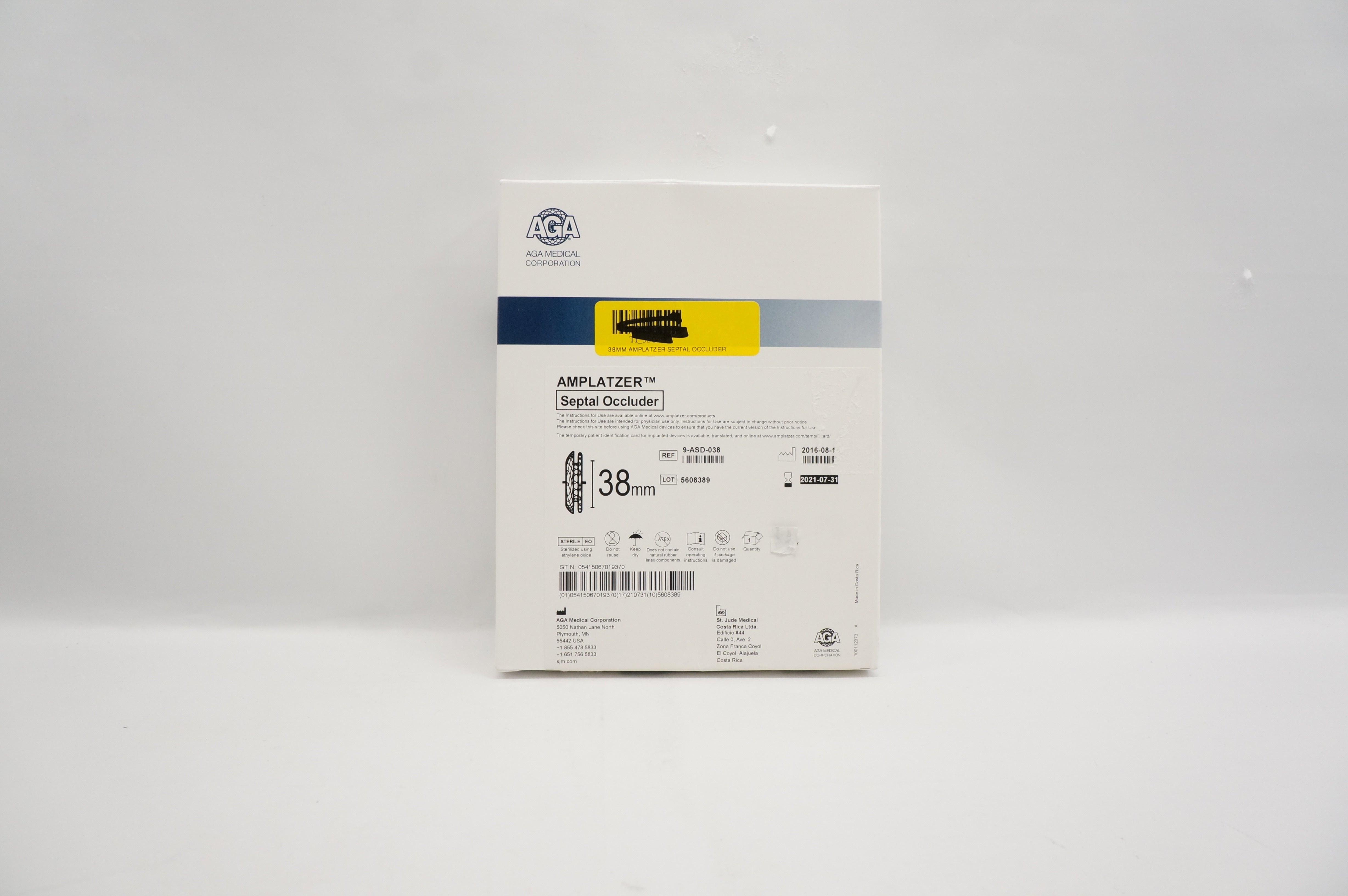 AGA Medical 9-ASD-038 Amplatzer Septal Occluder 38mm (x)