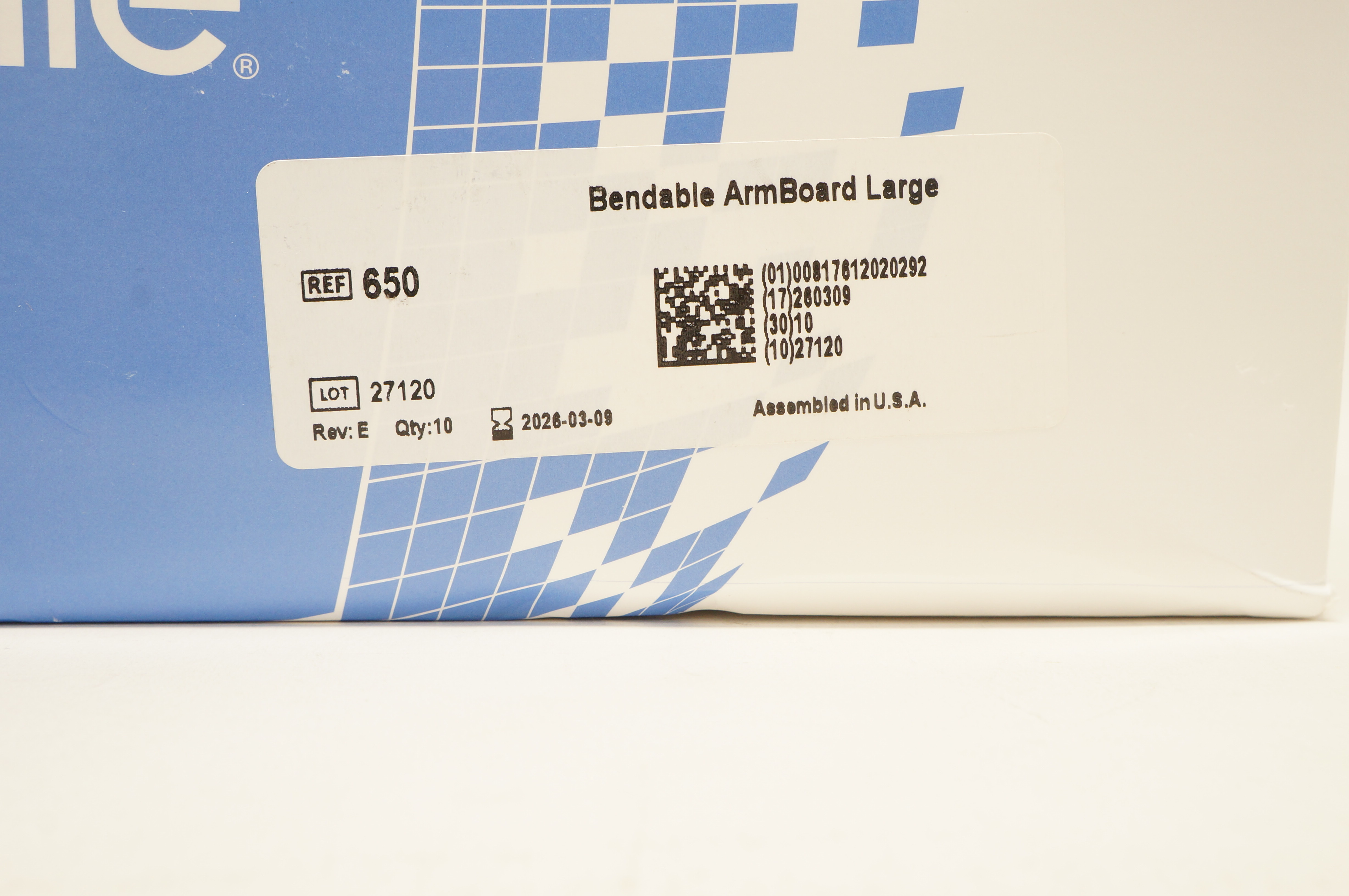 Dale Medical 650 Bendable ArmBoard Large 9inch x 3.5inch - Box of 10