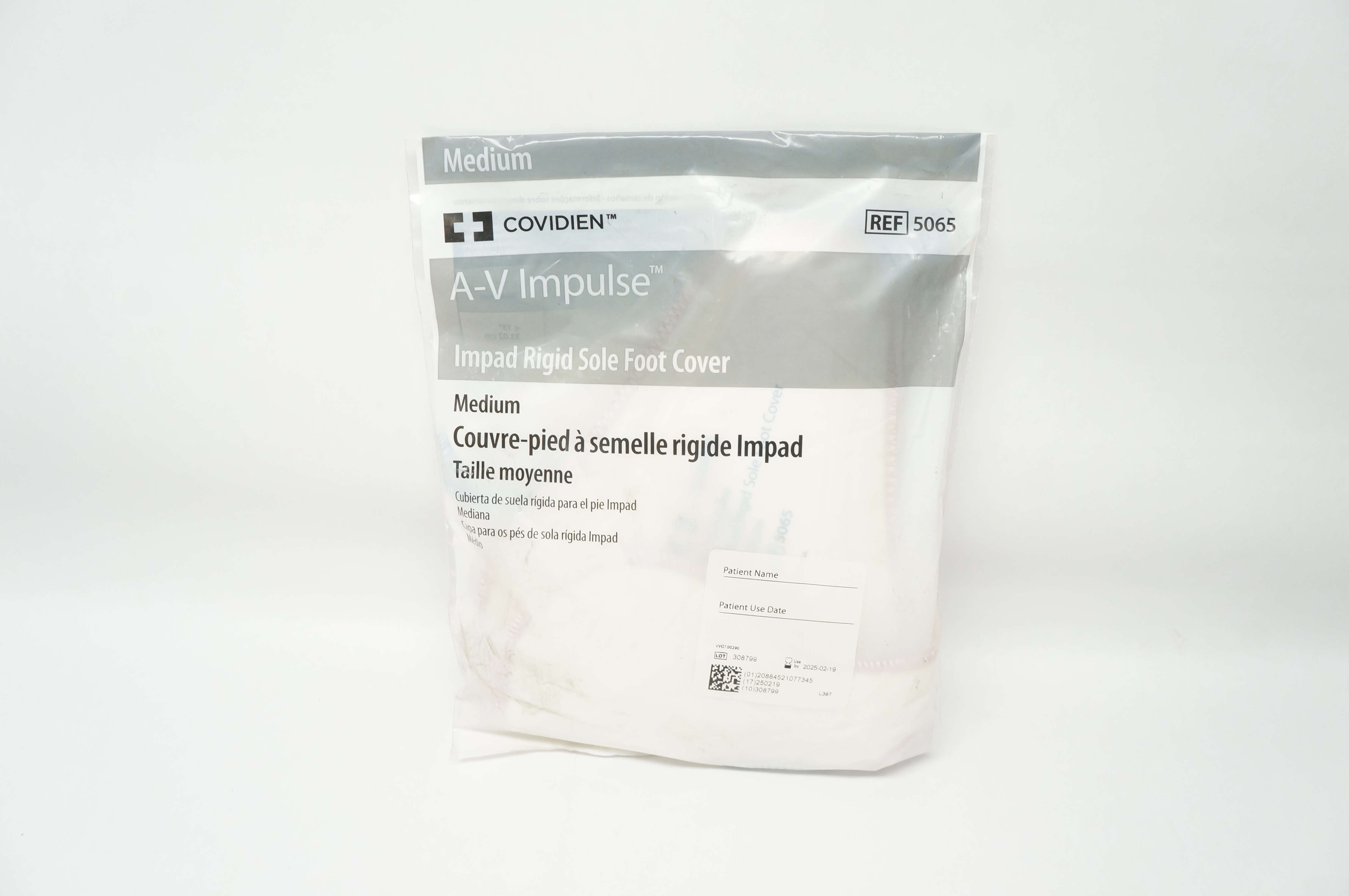 Covidien 5065 A-V Impulse Impad Rigid Sole Foot Cover Medium