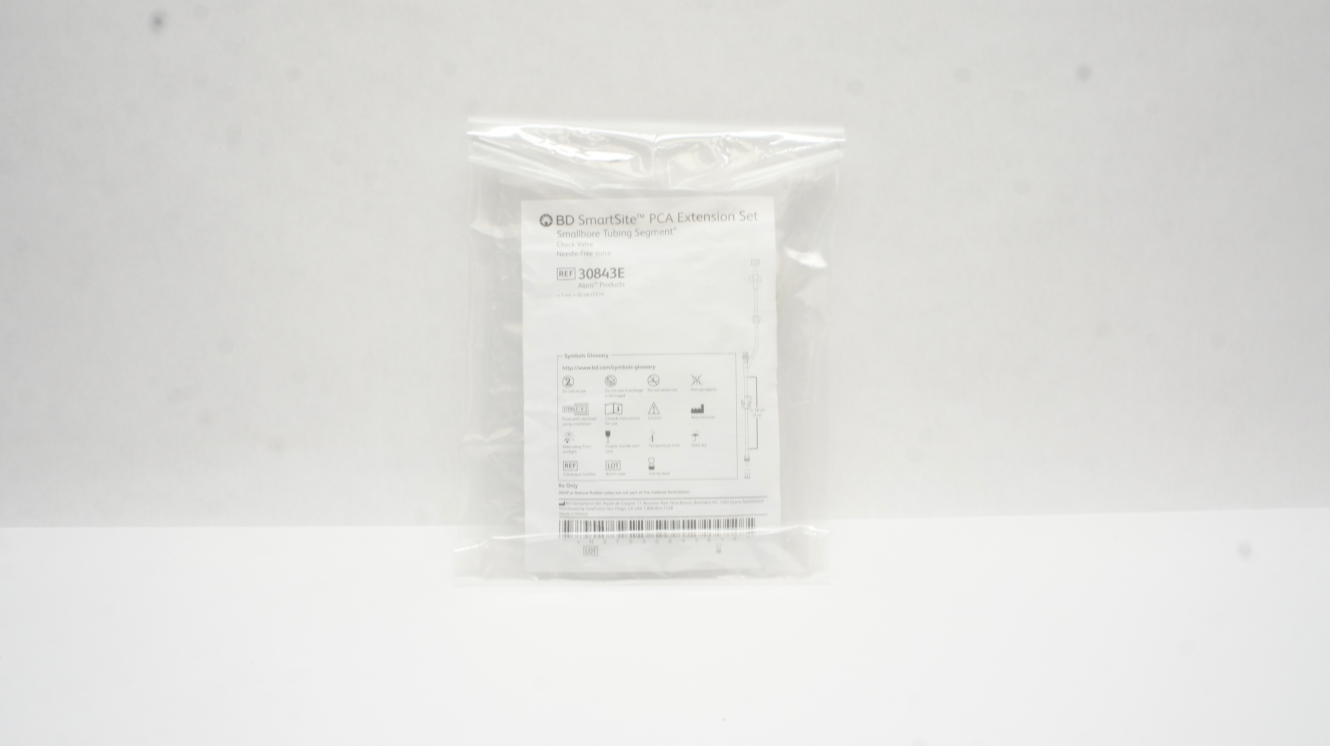 BD 30843E SmartSite PCA Extension Set Smallbore Tubing Segment 1ml x 12inch