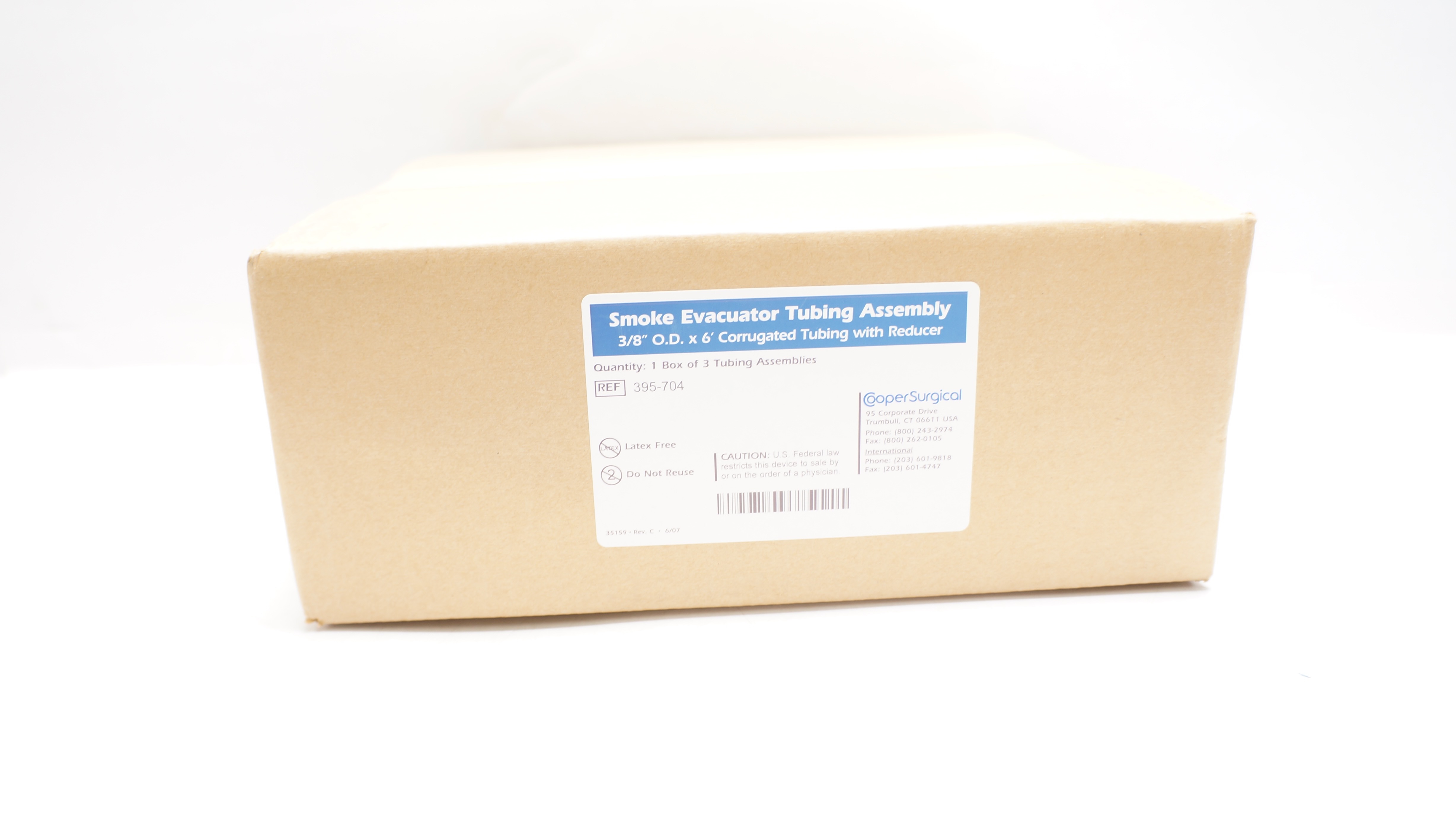 CooperSurgical 395-704 Smoke Evacuator Tubing Assembly - Box of 3