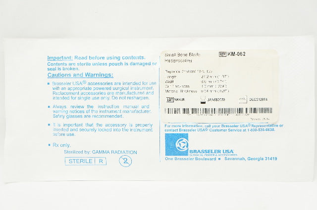 Brasseler KM-062 Small Bone Blade Reciprocating 0.24inch x 1.07inch (x)