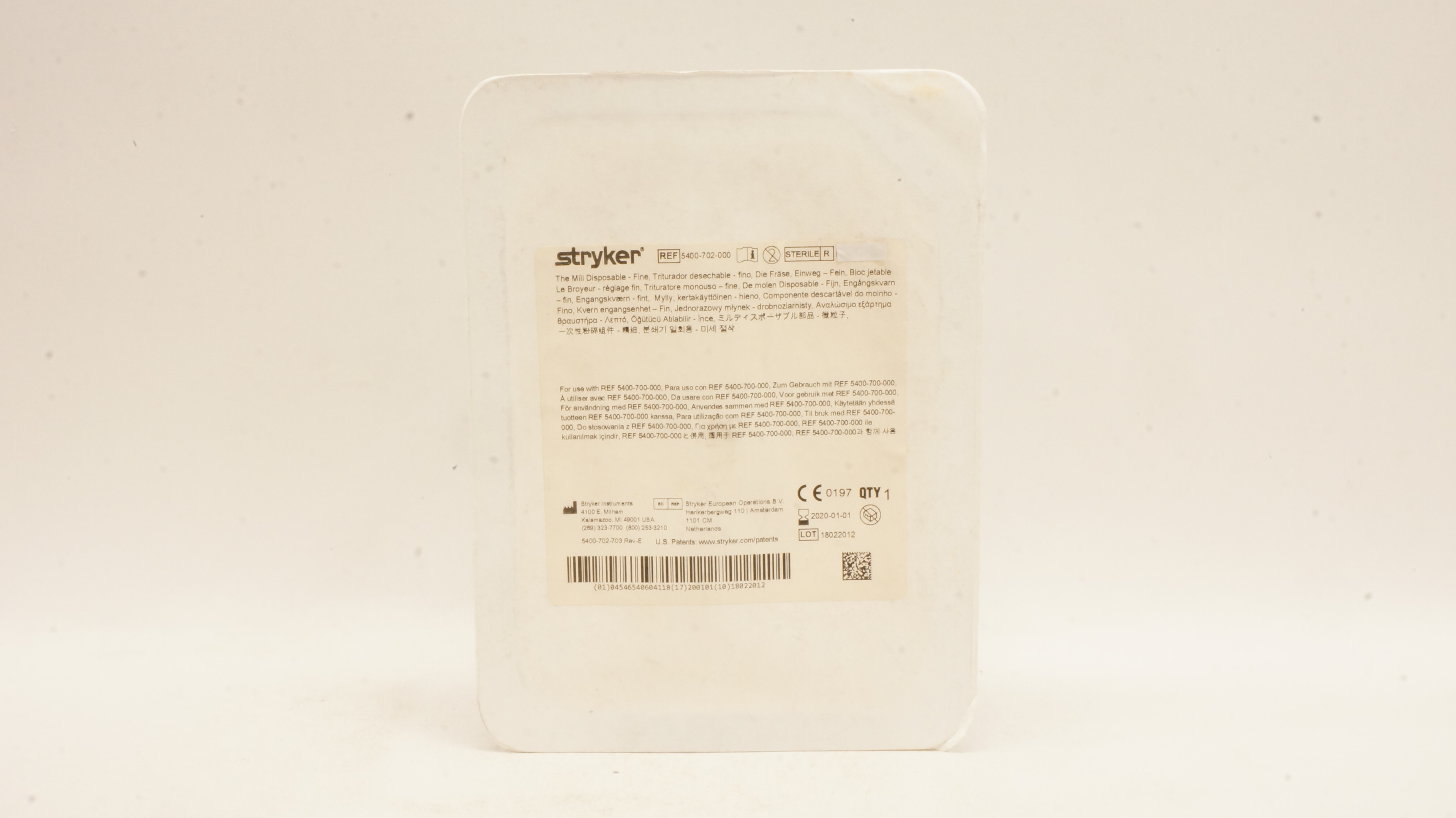 Stryker 5400-702-000 The Mill Disposable Fine (x)