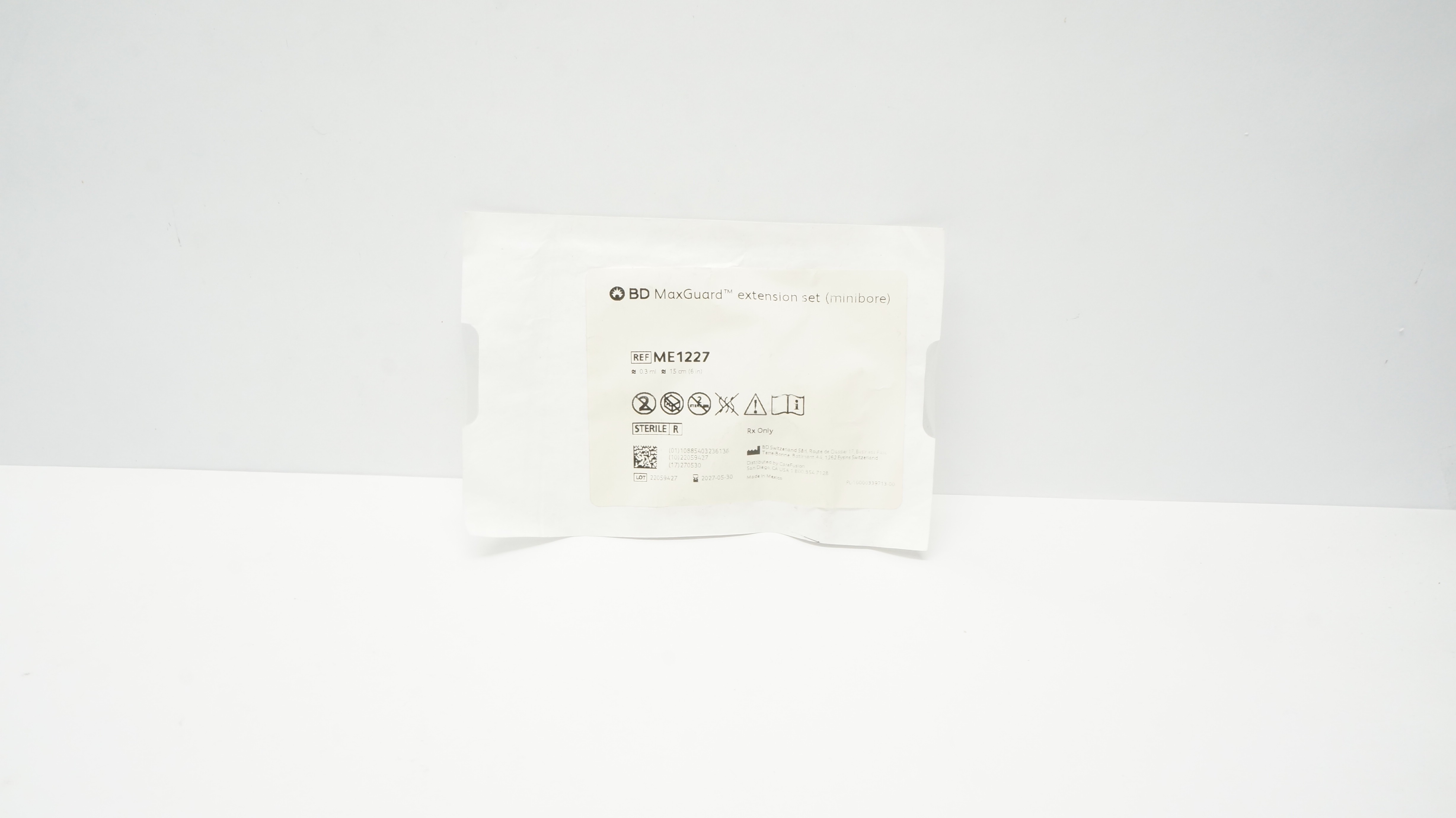 BD ME1227 MaxGuard Extension Set 0.3ml x 6inch