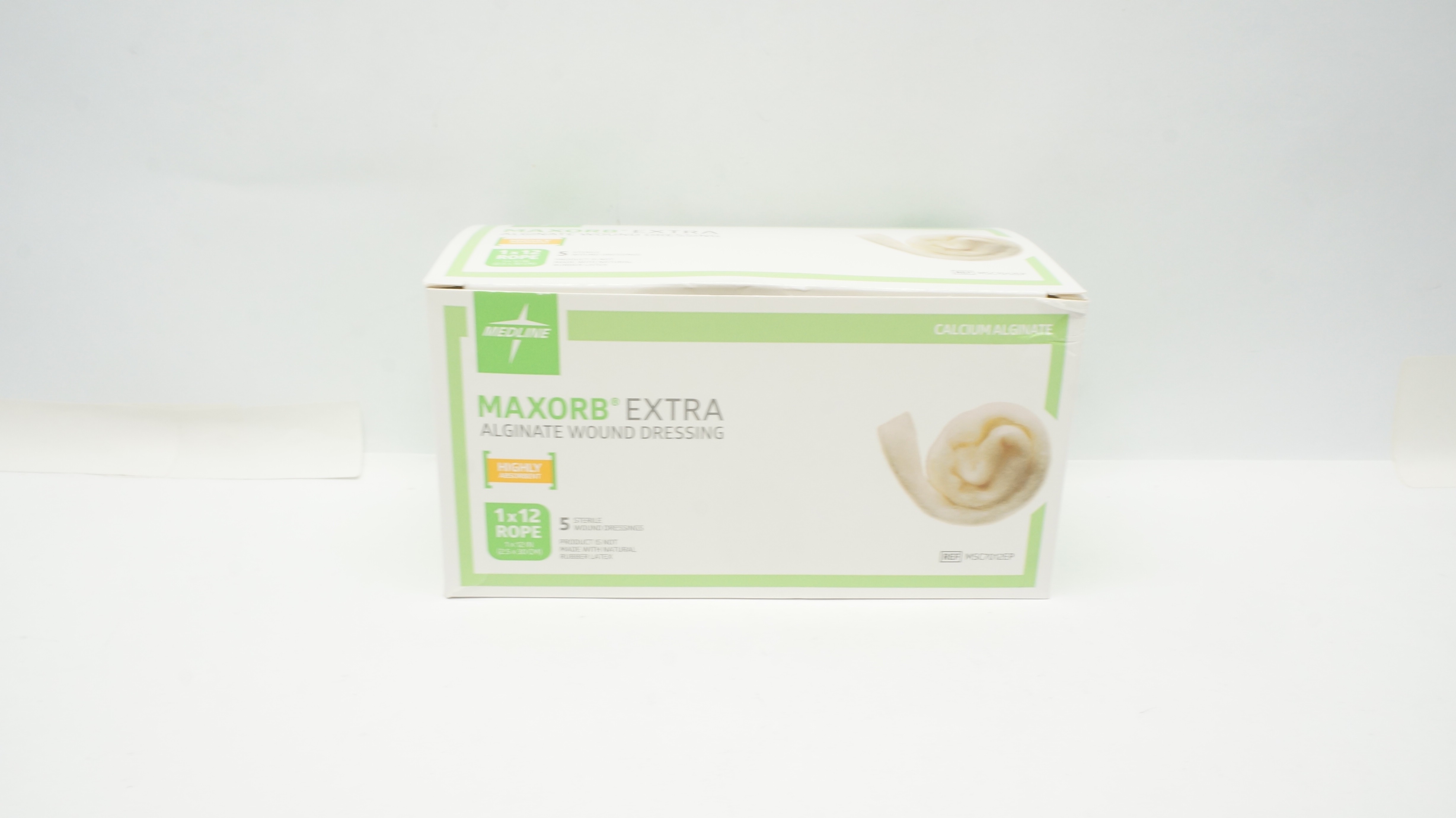 Medline MSC7012EP MAXORB EXTRA ROPE Alginate Wound Dressing 1x12in - Box of 4