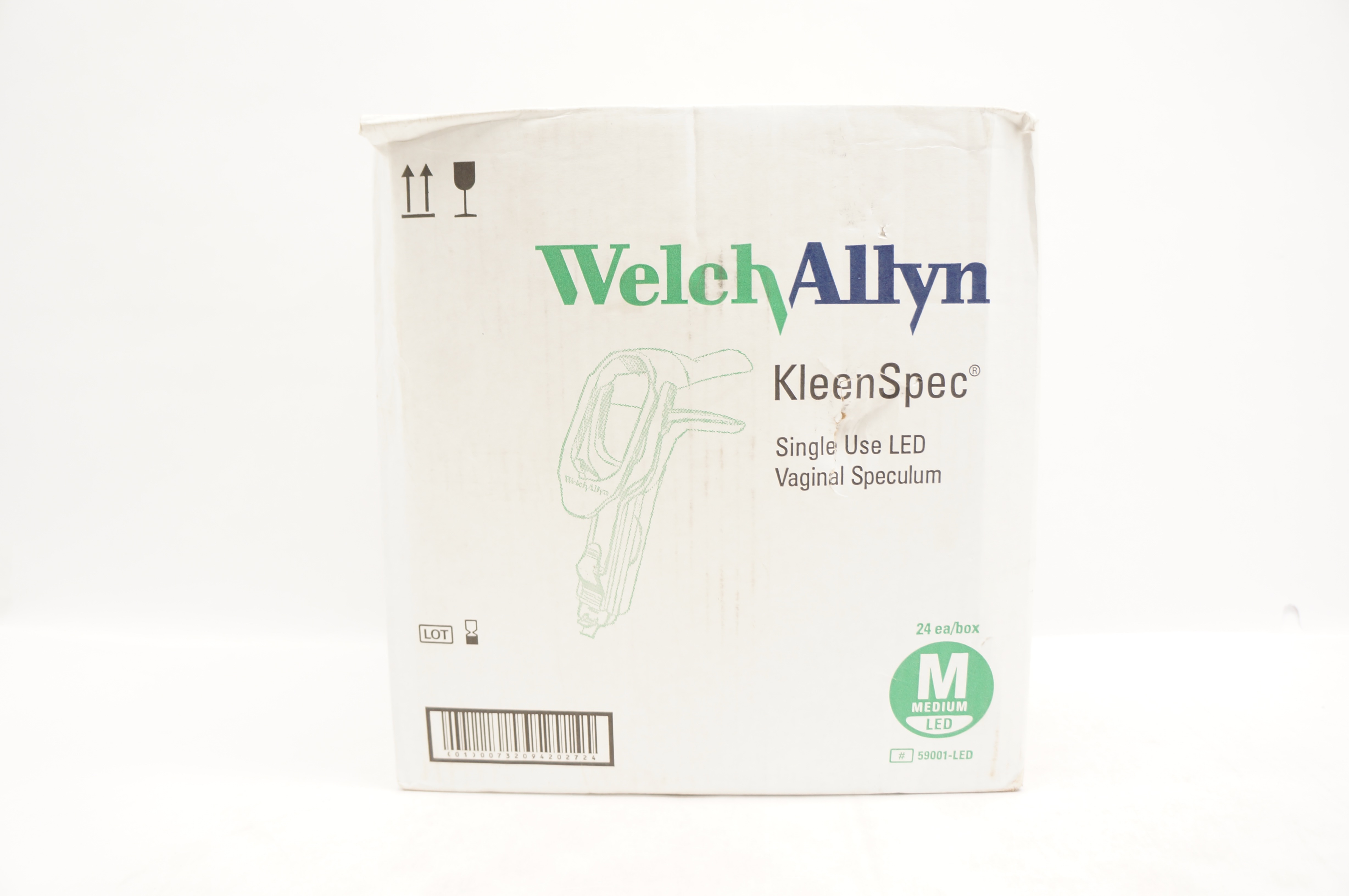 WelchAllyn 59001-LED KleenSpec LED Vaginal Speculum, Medium - Box of 24