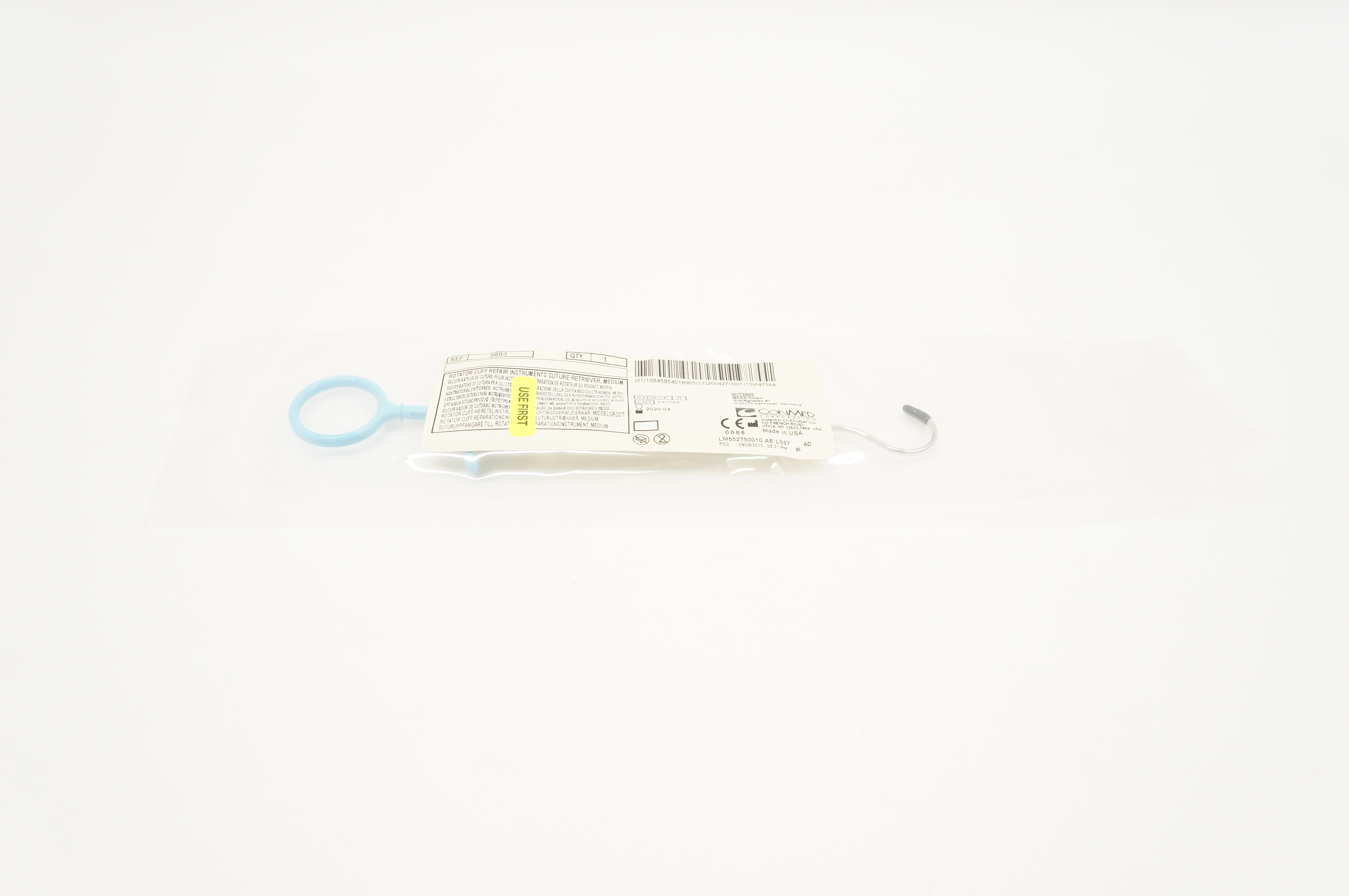 ConMed 9893 Rotator Cuff Repair Instruments Stre Retriever, Medium (x)