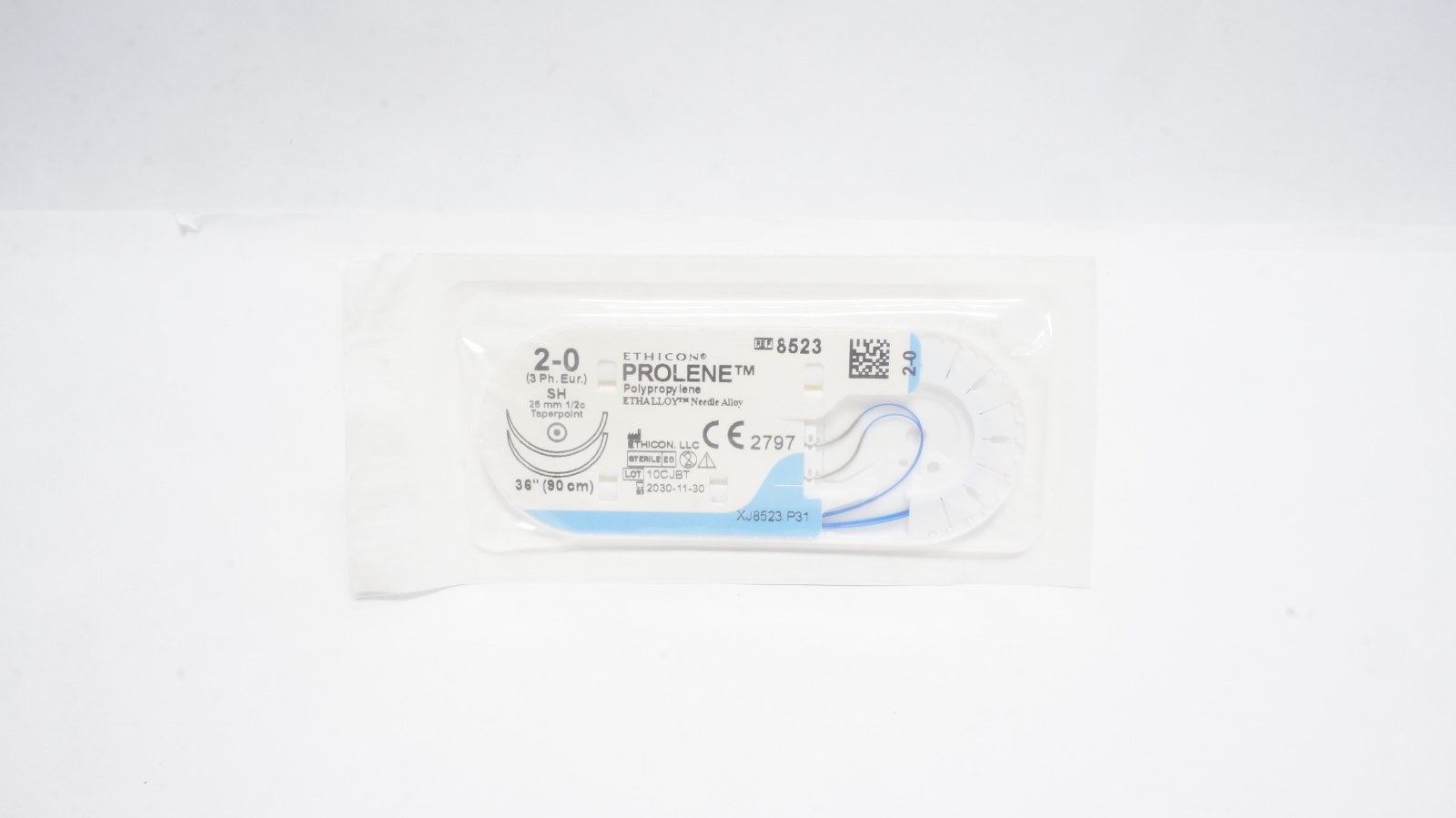 Ethicon 8523 PROLENE 2-0 Suture SH Taperpoint 36" Blue