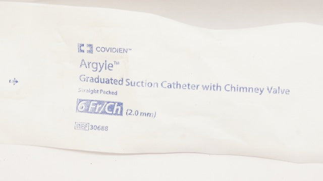 Covidien 30688 Argyle Graduated Suction Cath. with Chimney Valve 6Fr/Ch